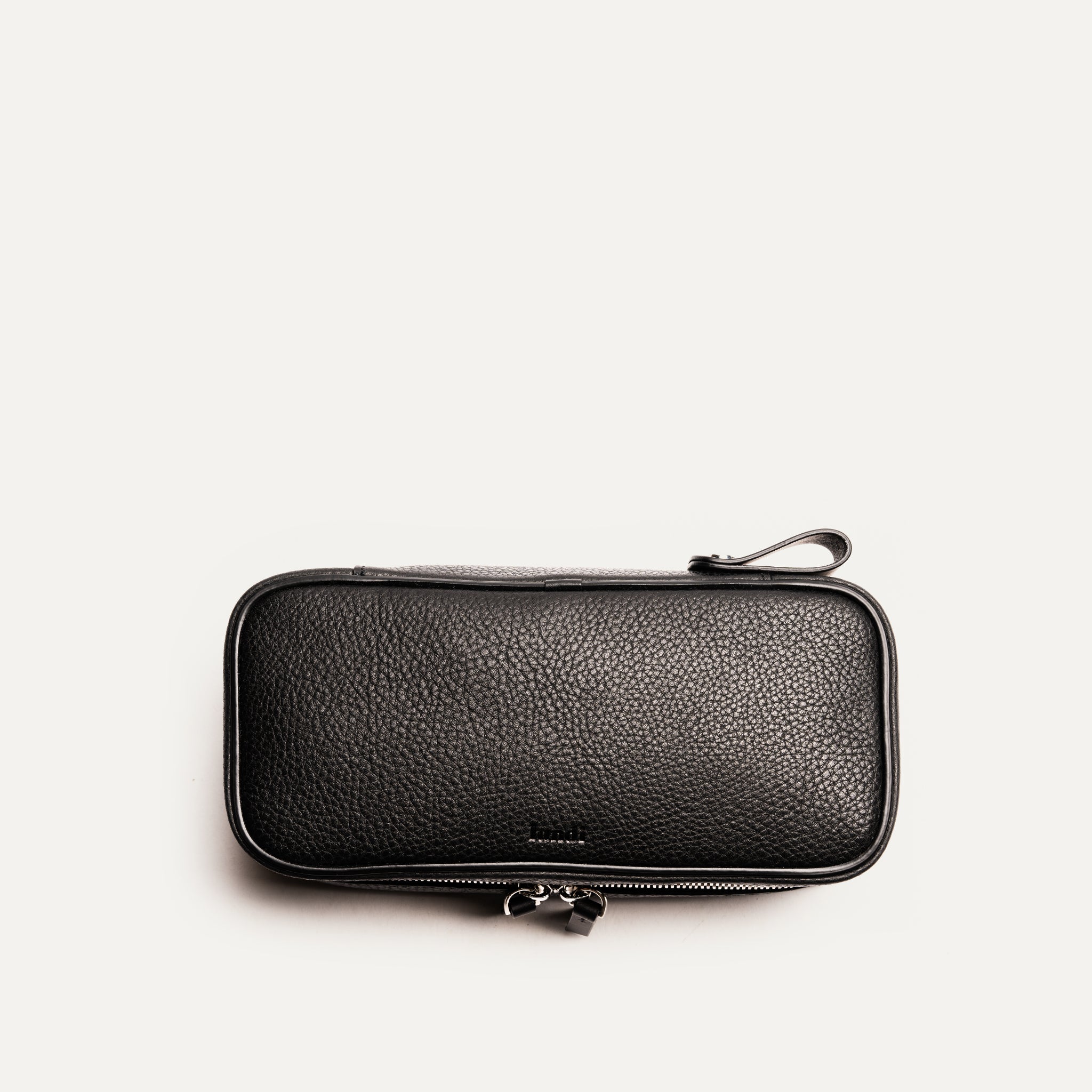 Mens black leather toiletry bag shop