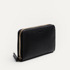 Compagnon en cuir grainé femme dimensions compactes