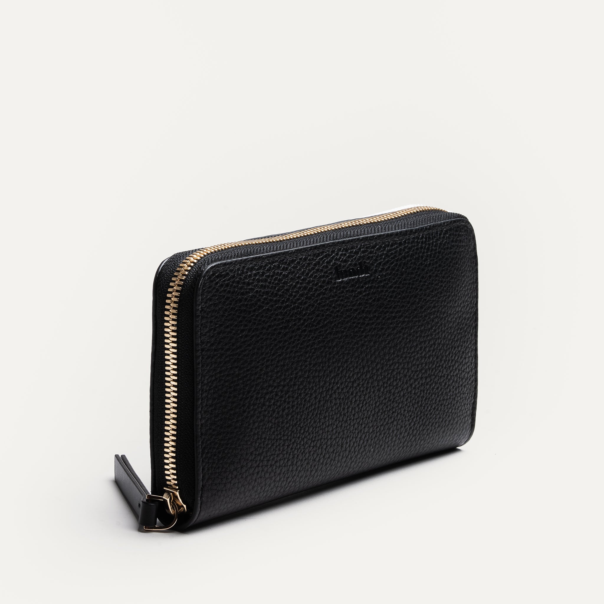 Compagnon en cuir grainé femme dimensions compactes