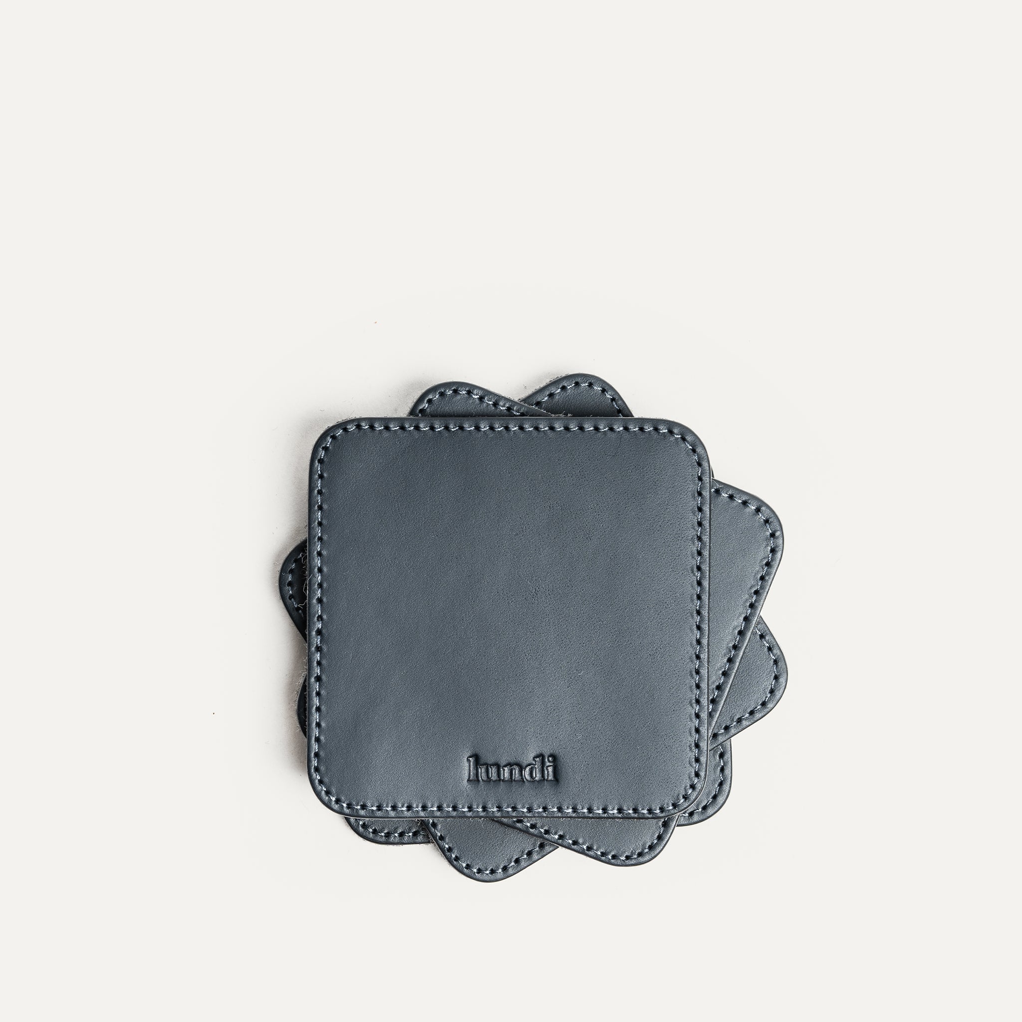 Leather Coaster set | Ivo Navy