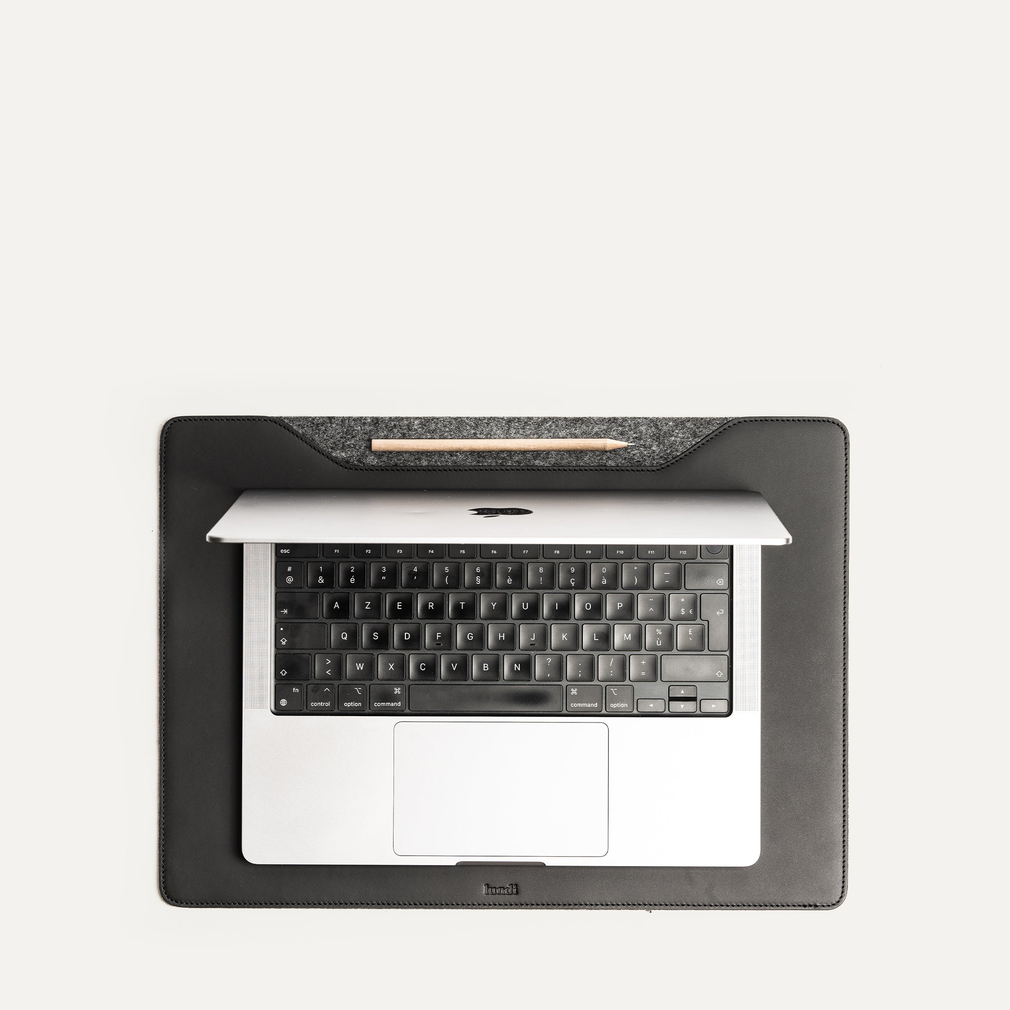 Leather Desk Mat - M Size | LEO Black