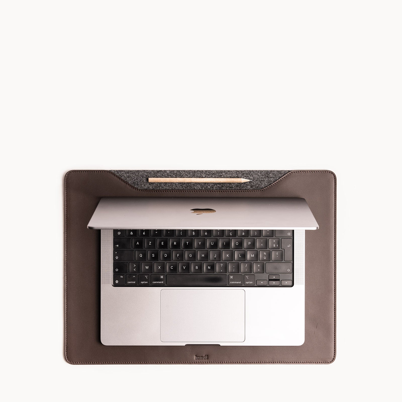 Tapis de bureau en cuir marron lundi