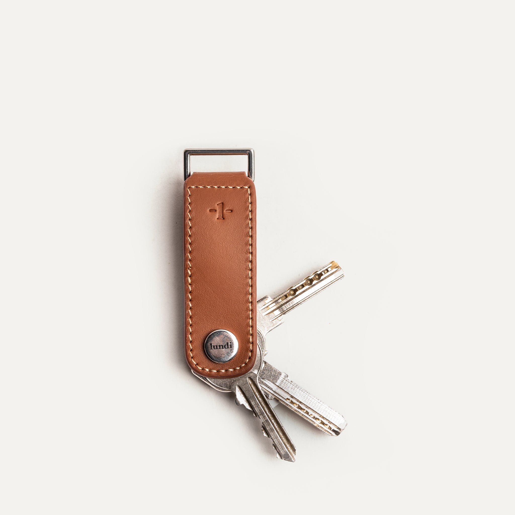 Leather Key Ring | Lucio Cognac