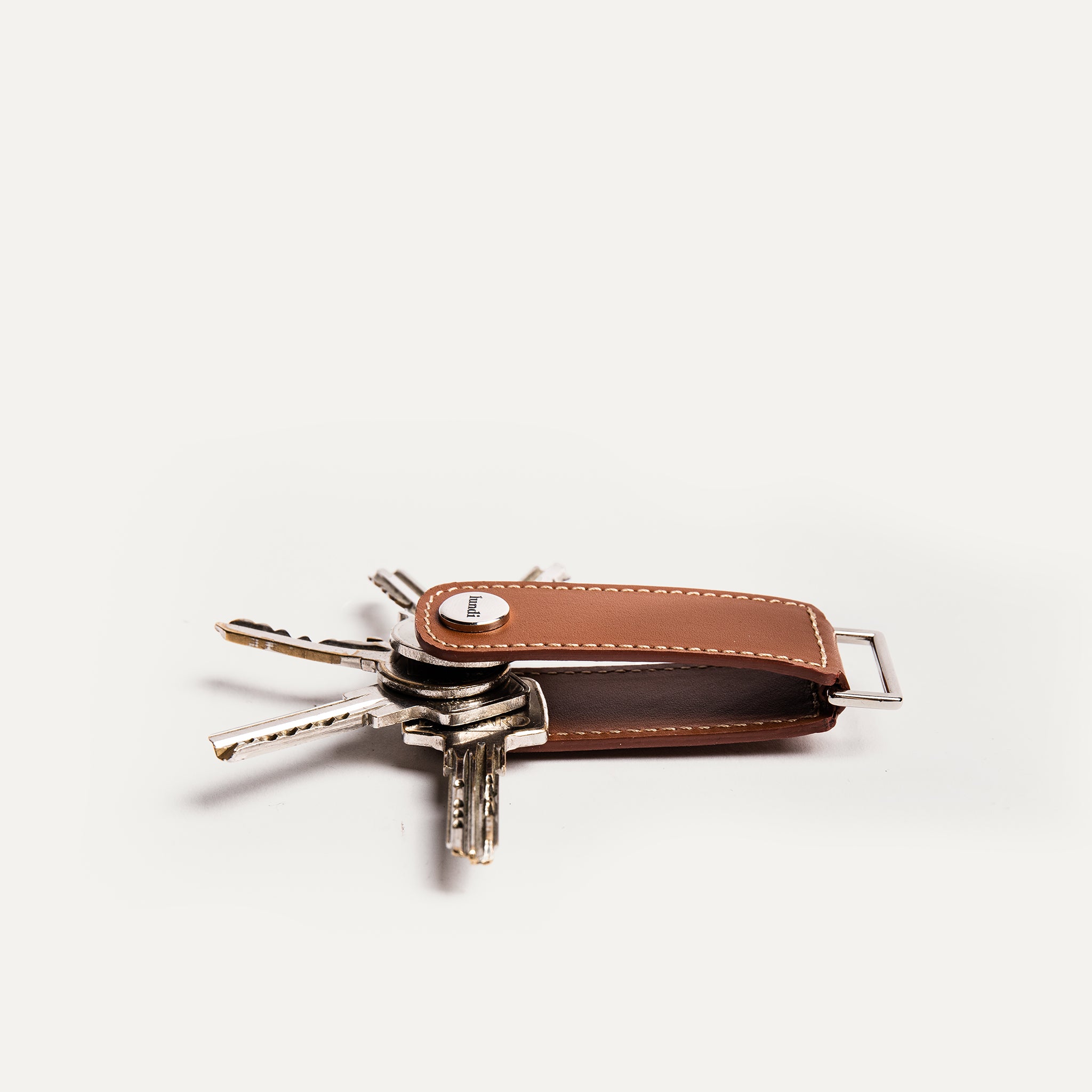 Leather Key Ring | Lucio Cognac