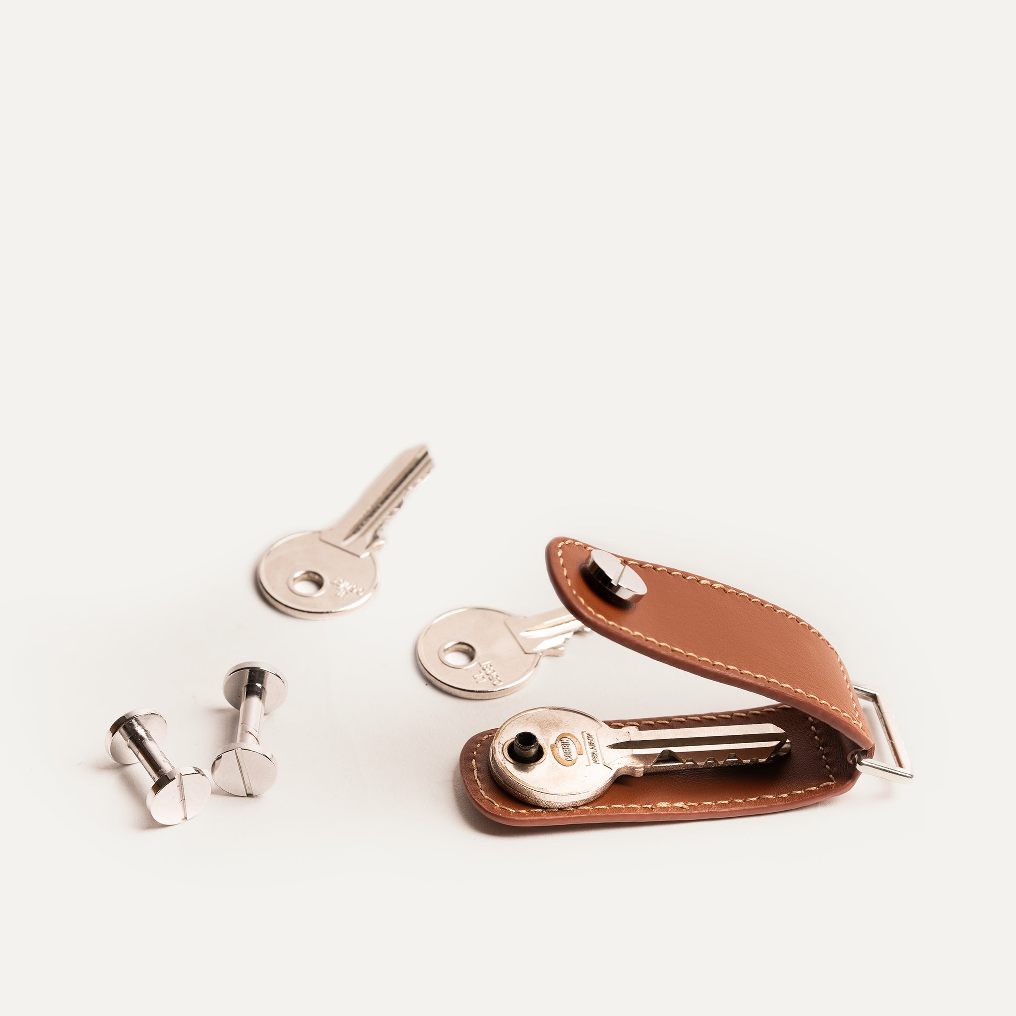 Leather Key Ring | Lucio Cognac