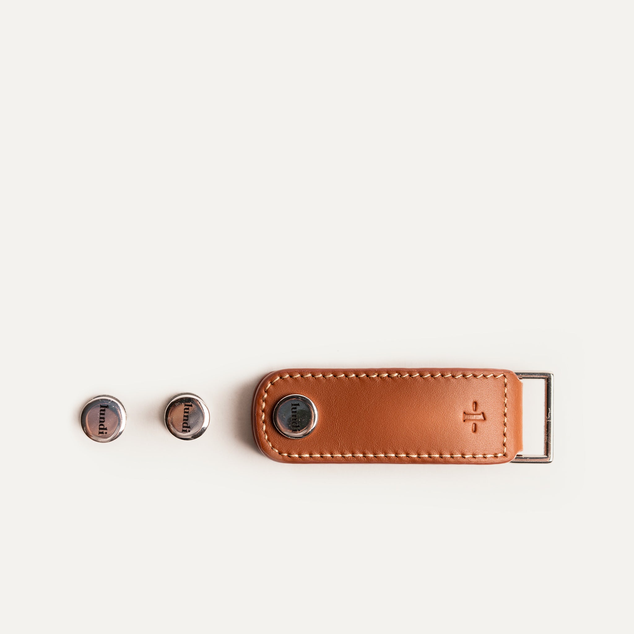 Leather Key Ring | Lucio Cognac