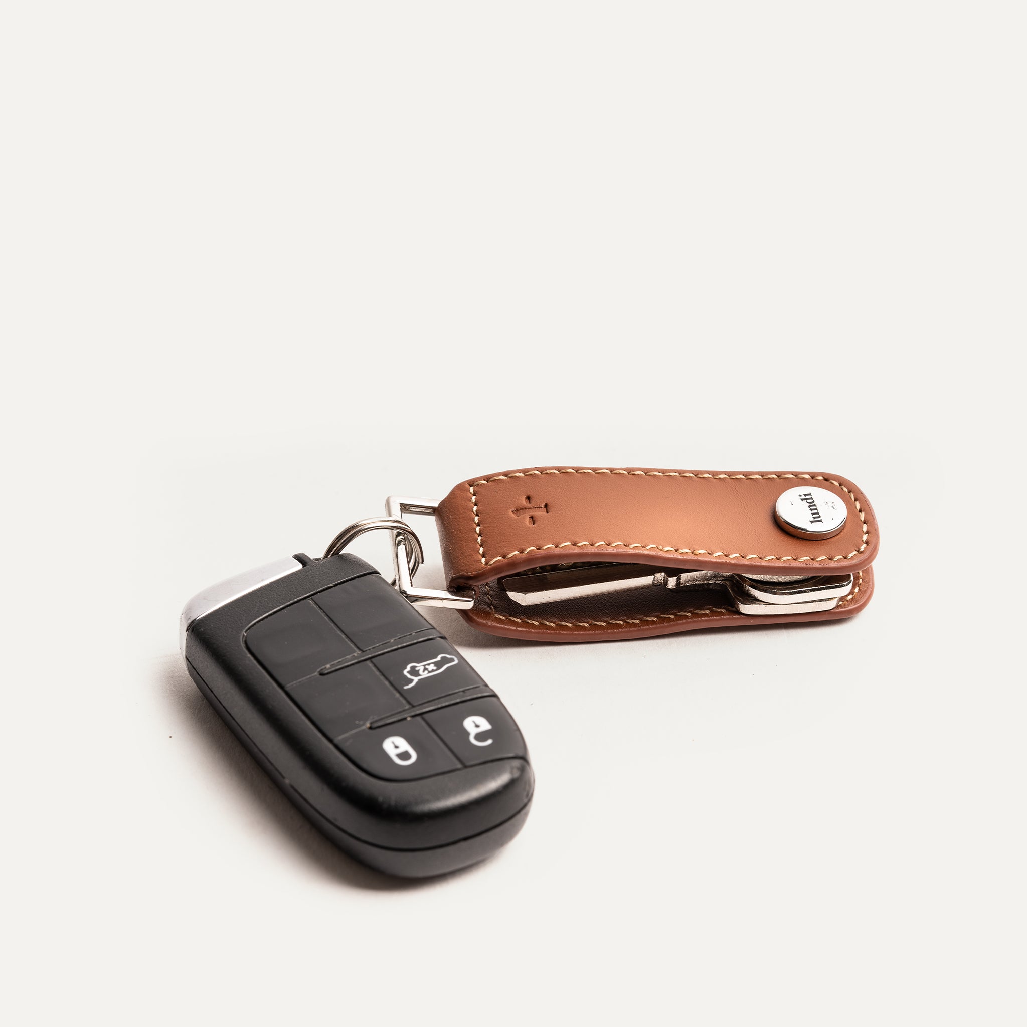 Leather Key Ring | Lucio Cognac