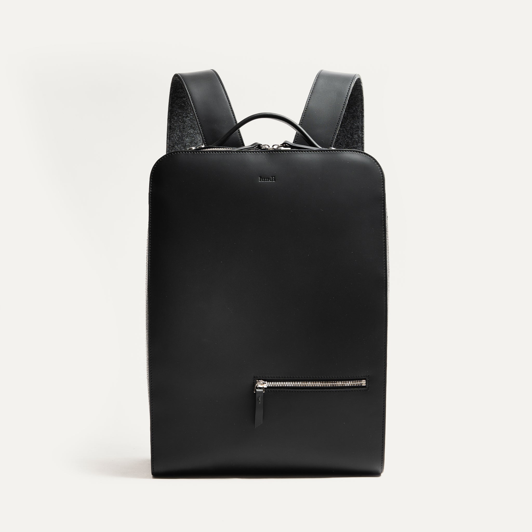 MATTEO, Black | lundi Leather Day Backpack