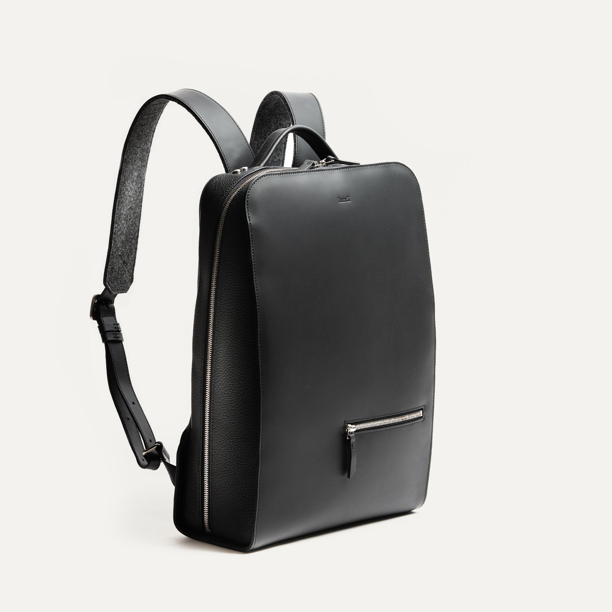 MATTEO, Black | lundi Leather Day Backpack