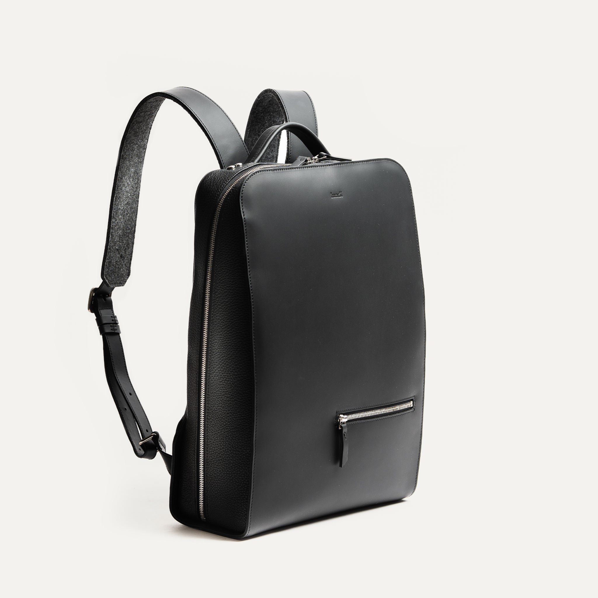 lundi Leather Backpack | MATTEO Black