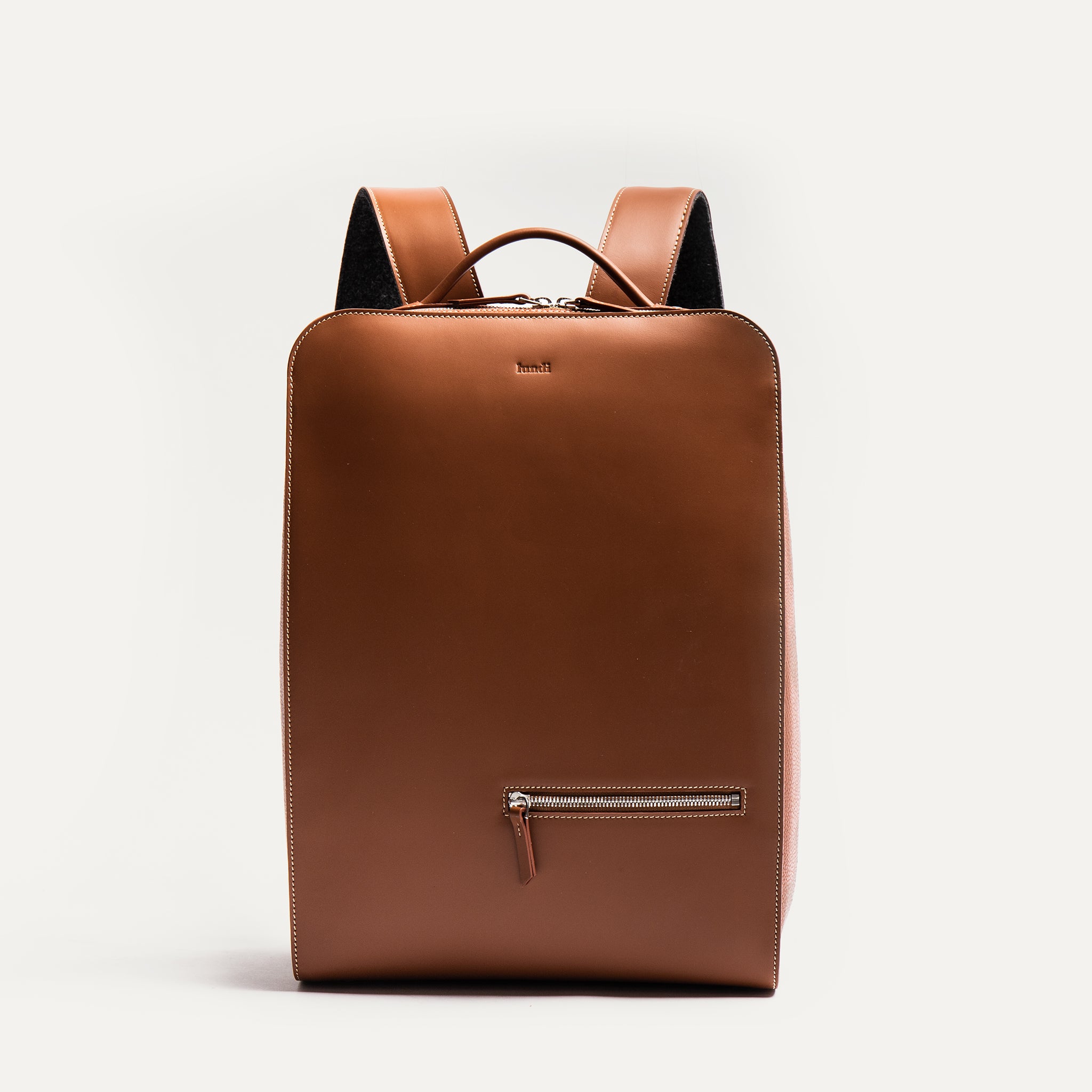 MATTEO, Cognac | lundi Leather Day Backpack