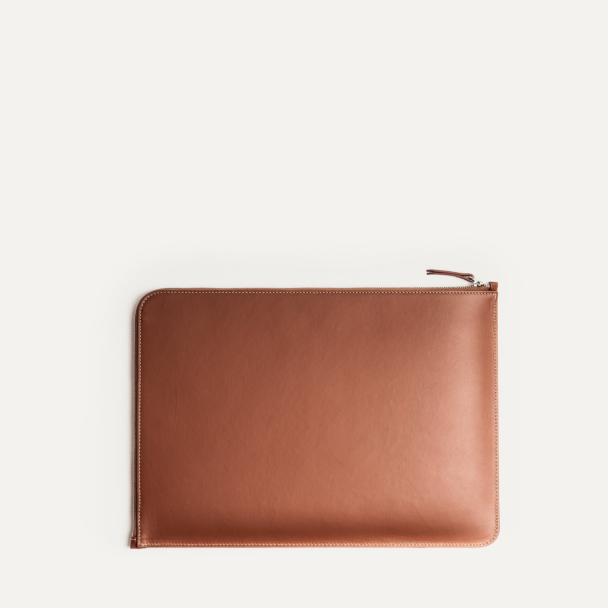 Pochette ordinateur en cuir 13 et 14 pouces | MAYA Cognac