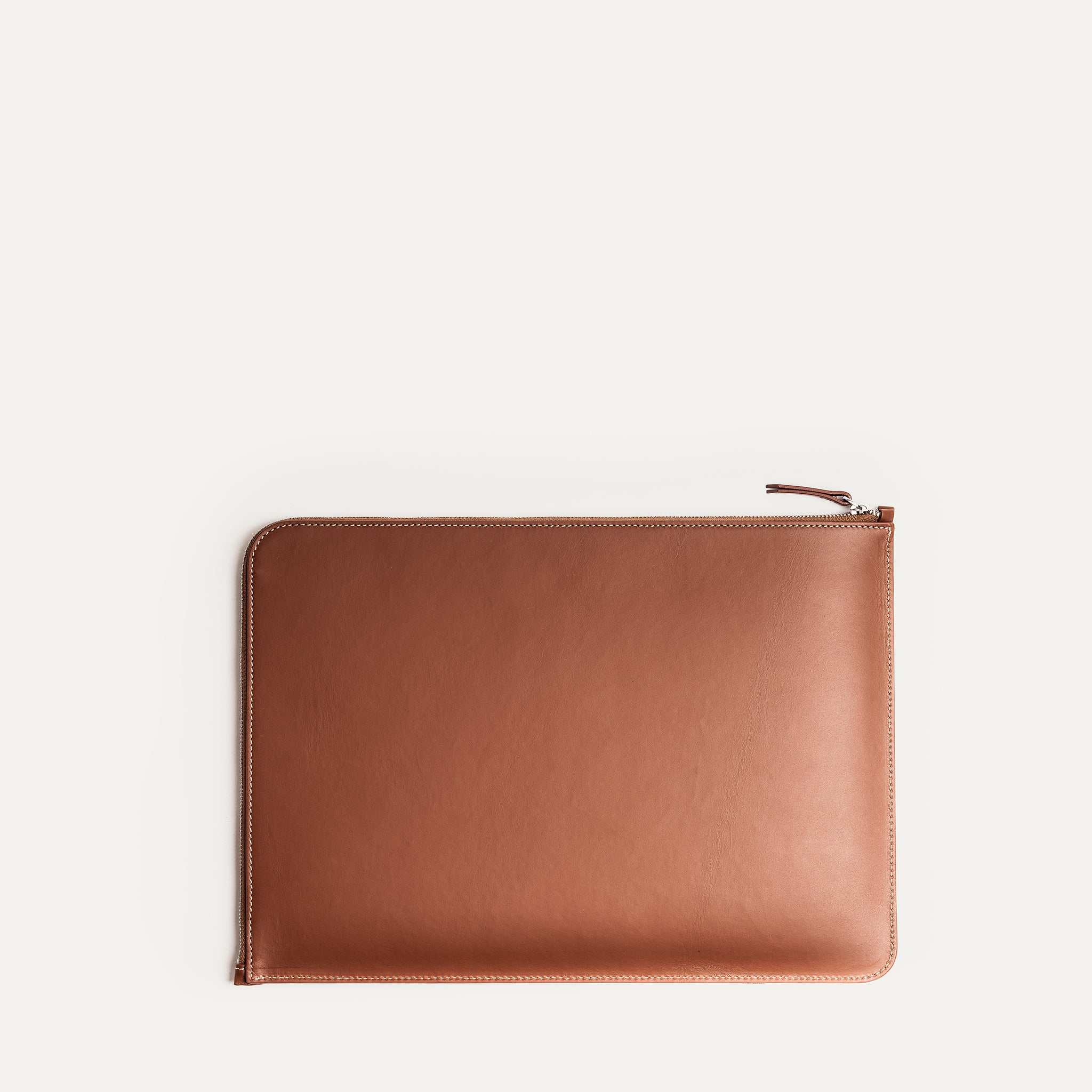 13 and 14-inch leather laptop sleeve| MAYA Cognac