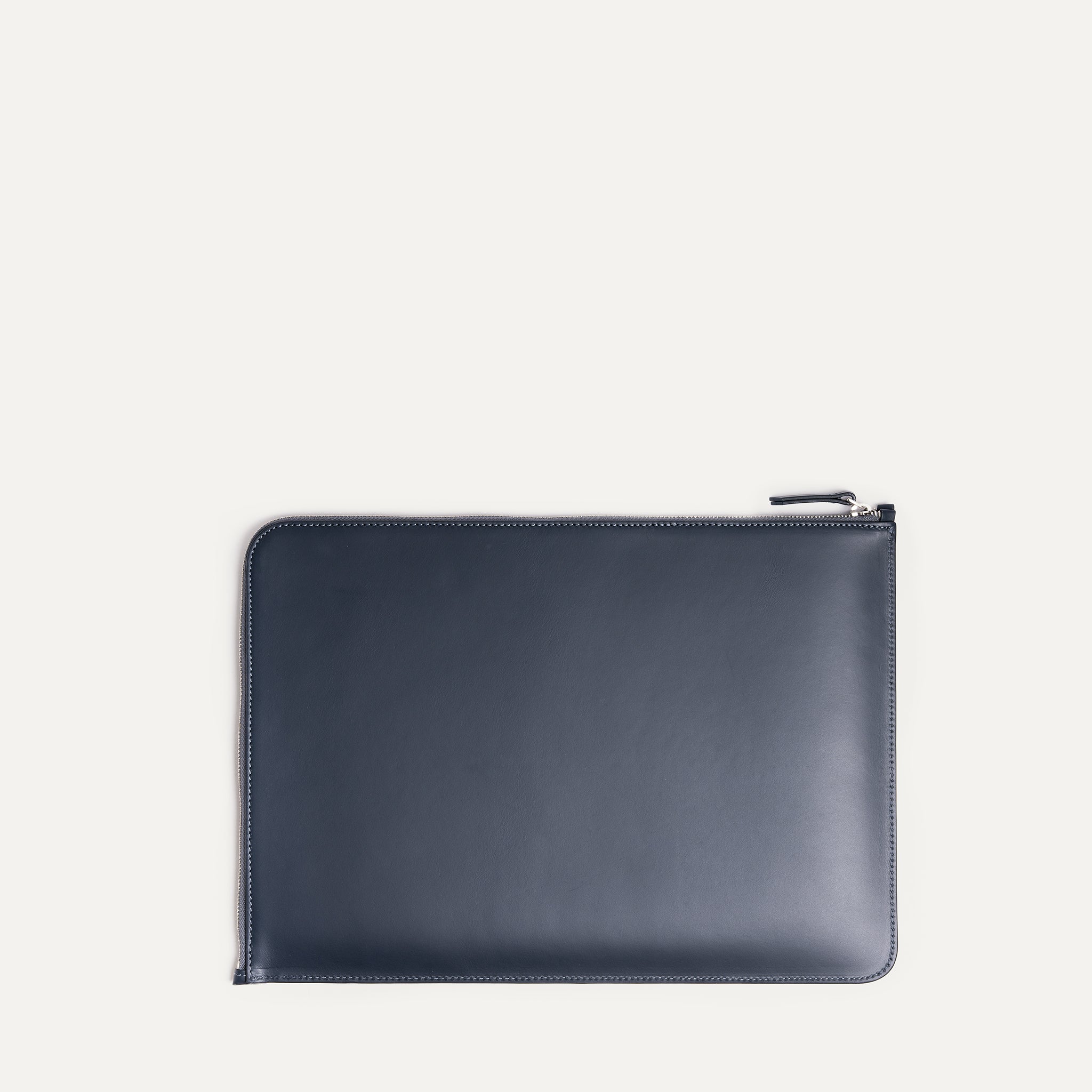 13 and 14-inch leather laptop sleeve| MAYA Navy