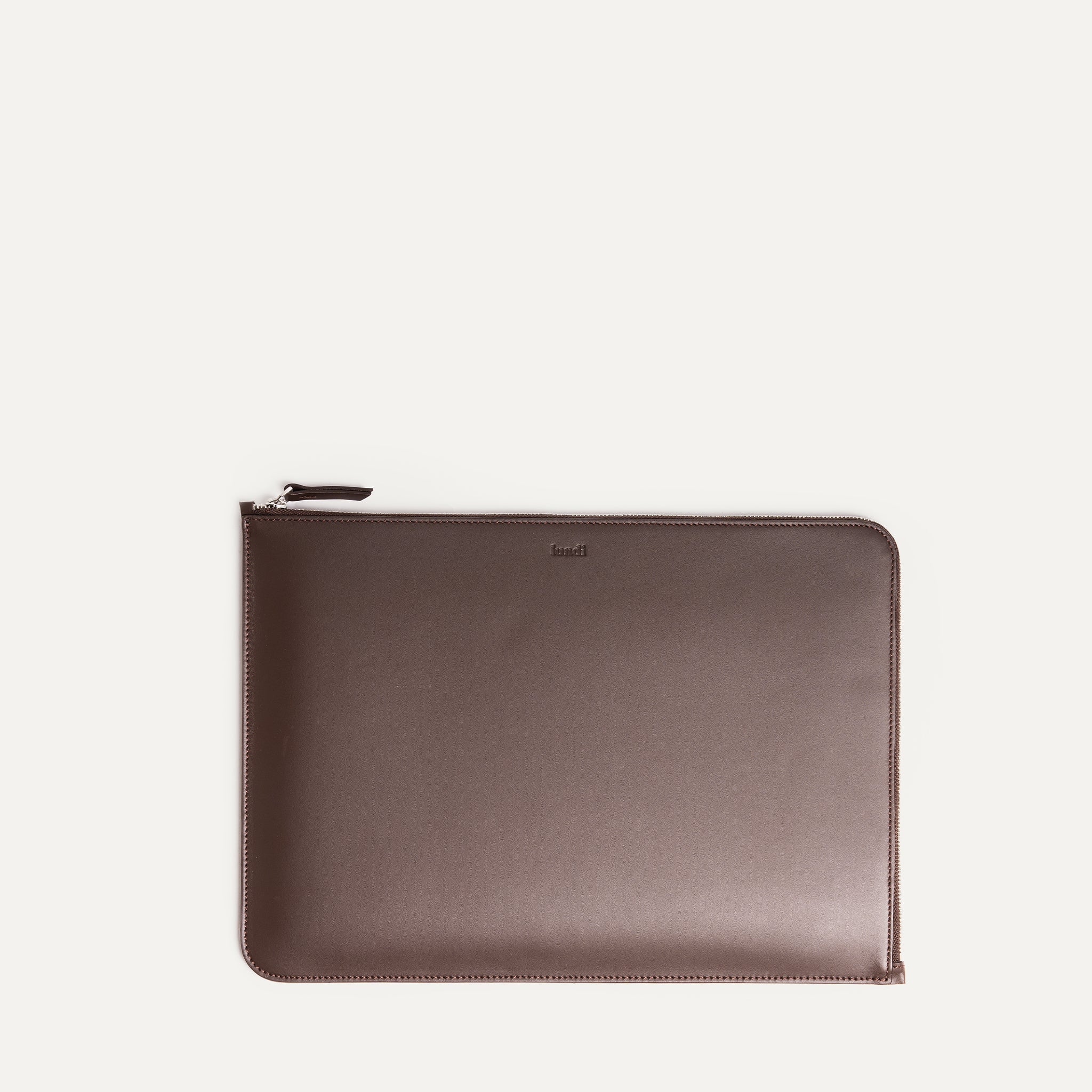 13 and 14-inch leather laptop sleeve| MAYA Chestnut