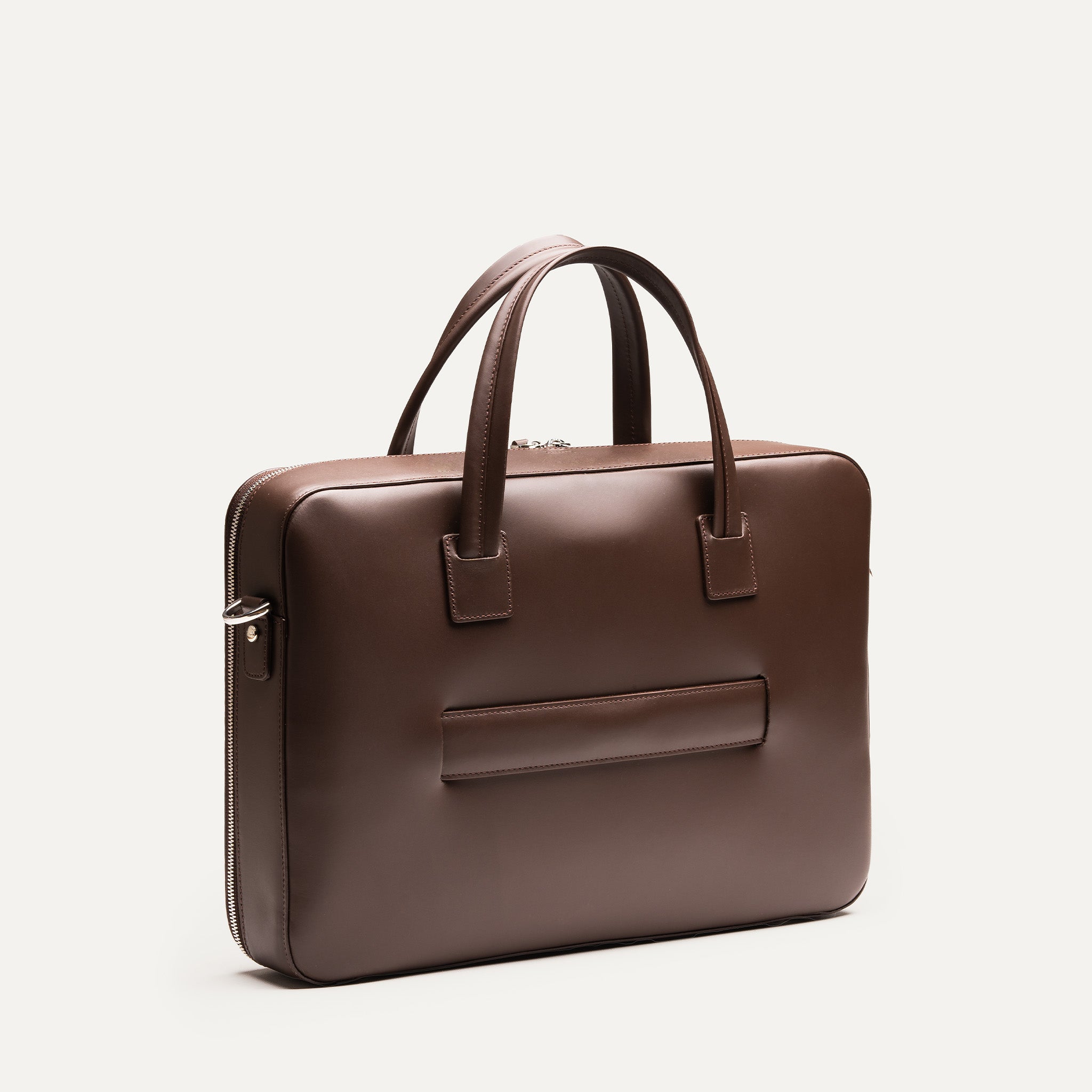 Brown leather briefcase for laptop | ALESSANDRO by lundi