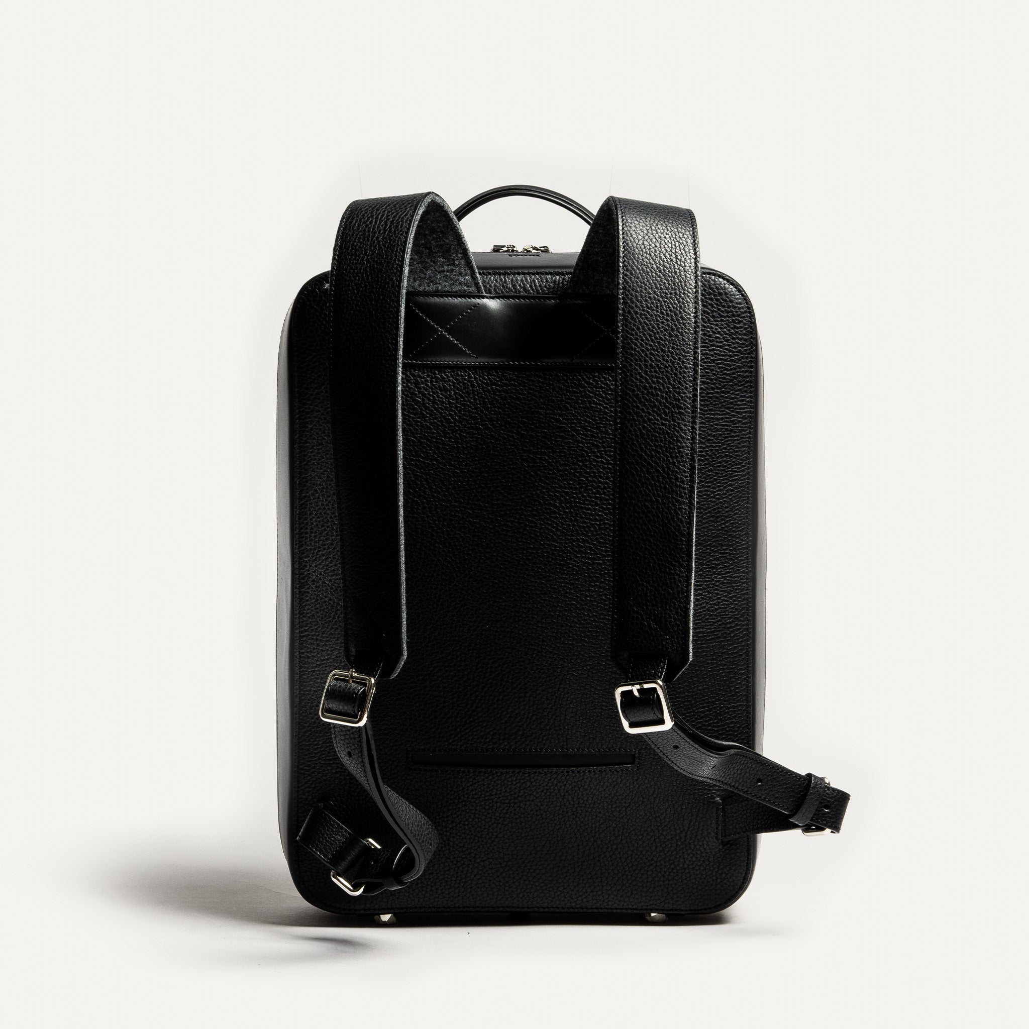 RUBENS, Gray & Black | lundi Cotton and Leather One Day Backpack