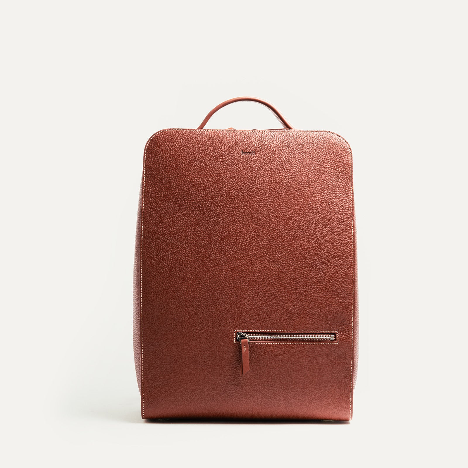 sac à dos en cuir homme cognac pensé par lundi.