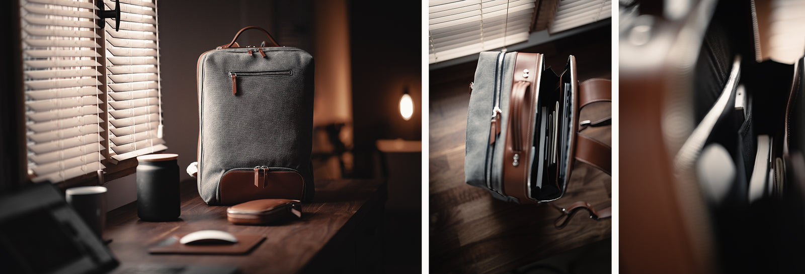 Sac à dos de voyage ~ ANTOINE II - KAKI & NOIR