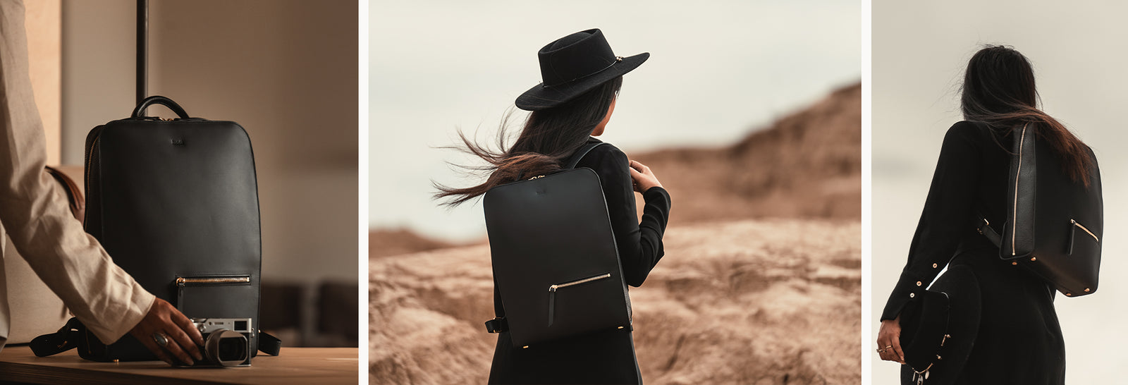 Sac à dos en cuir Femme ~ CHIARA - COGNAC