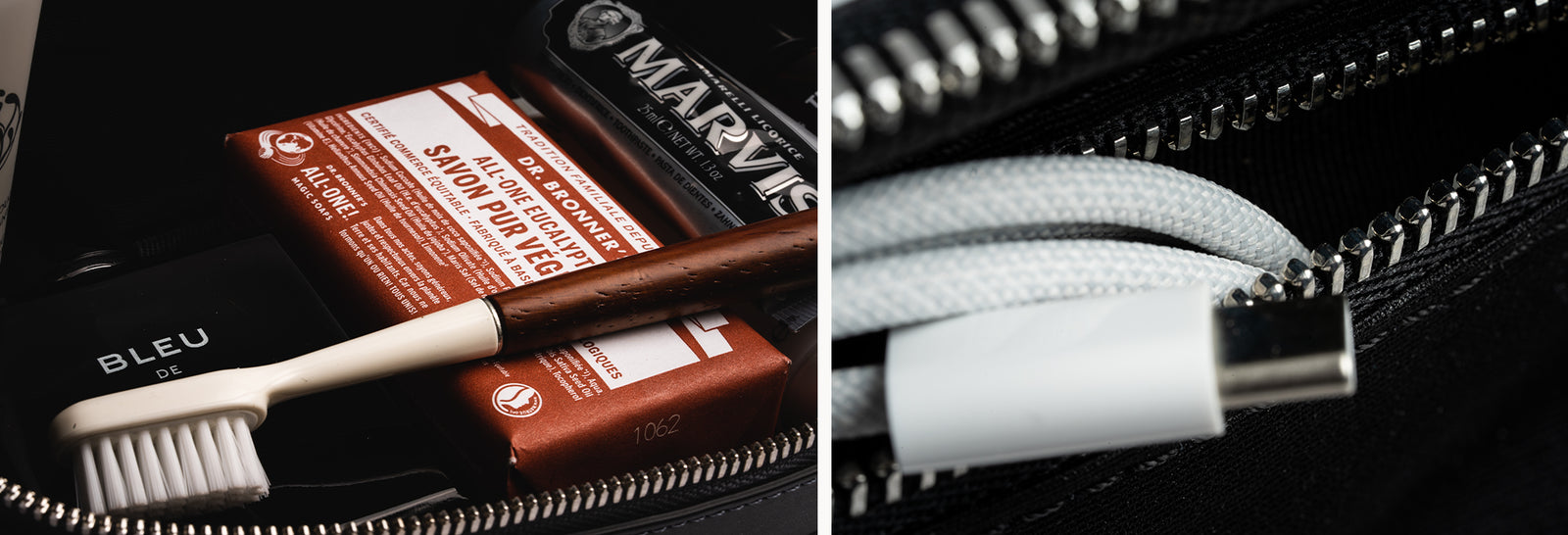 Trousse de toilette cuir ~ GINA II - MARRON