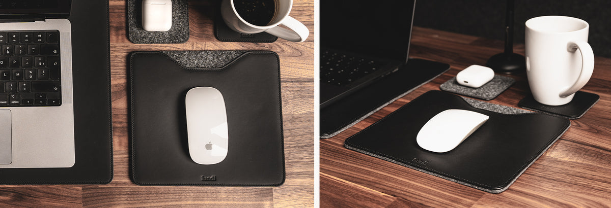 Leather mouse pads ~ NINO - NAVY