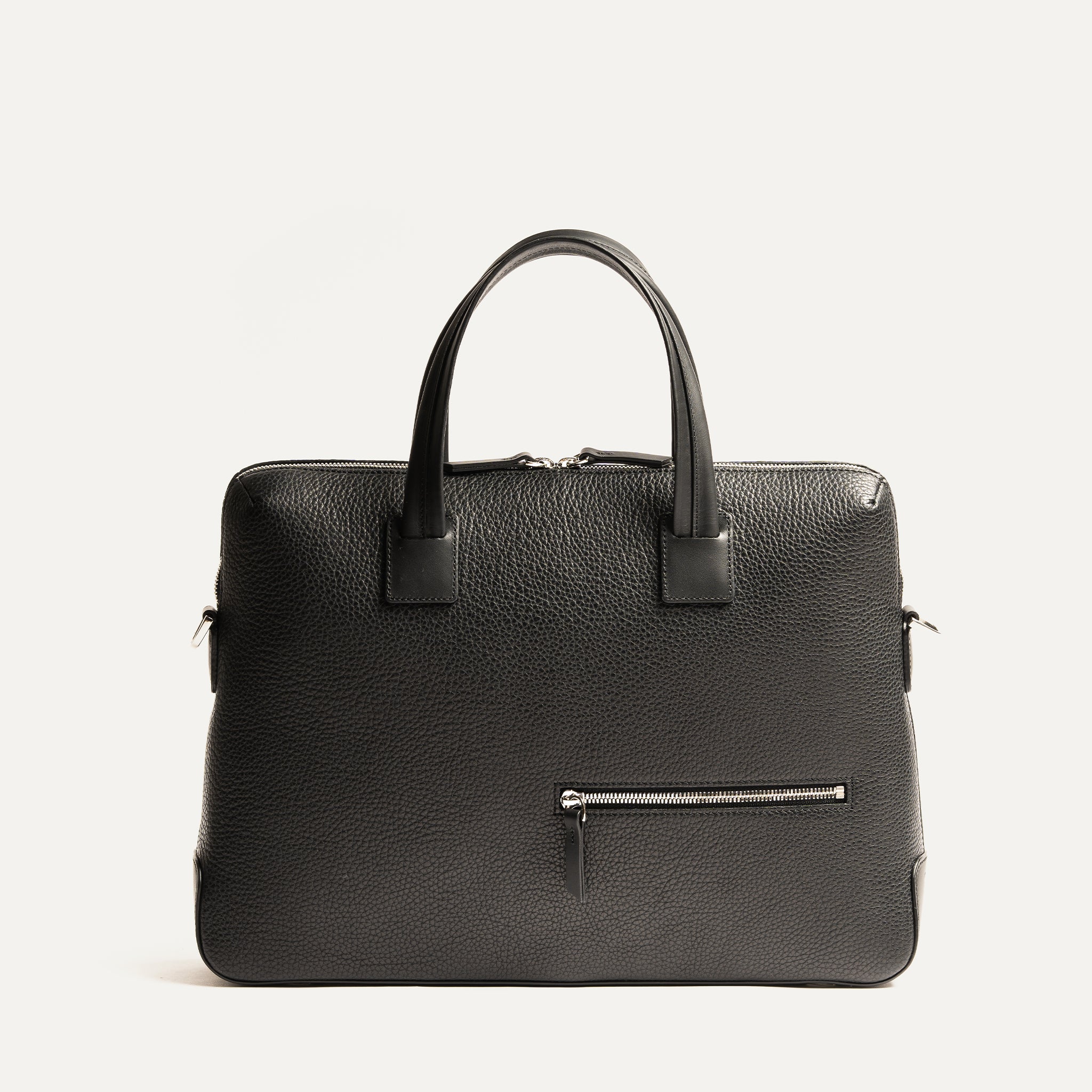 lundi Leather Briefcase | Valentin Black