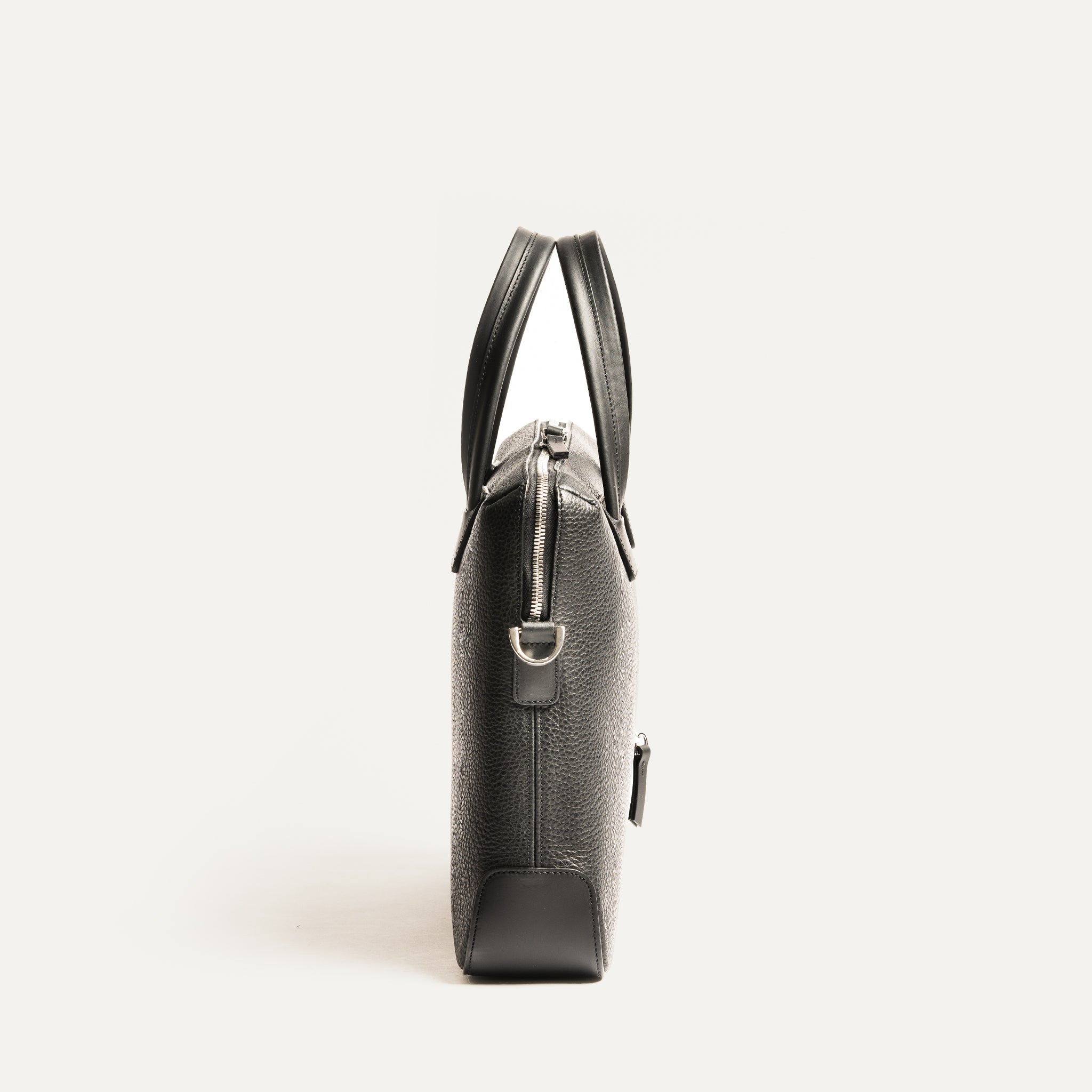 Men leather briefcase in black leather lundi VALENTIN