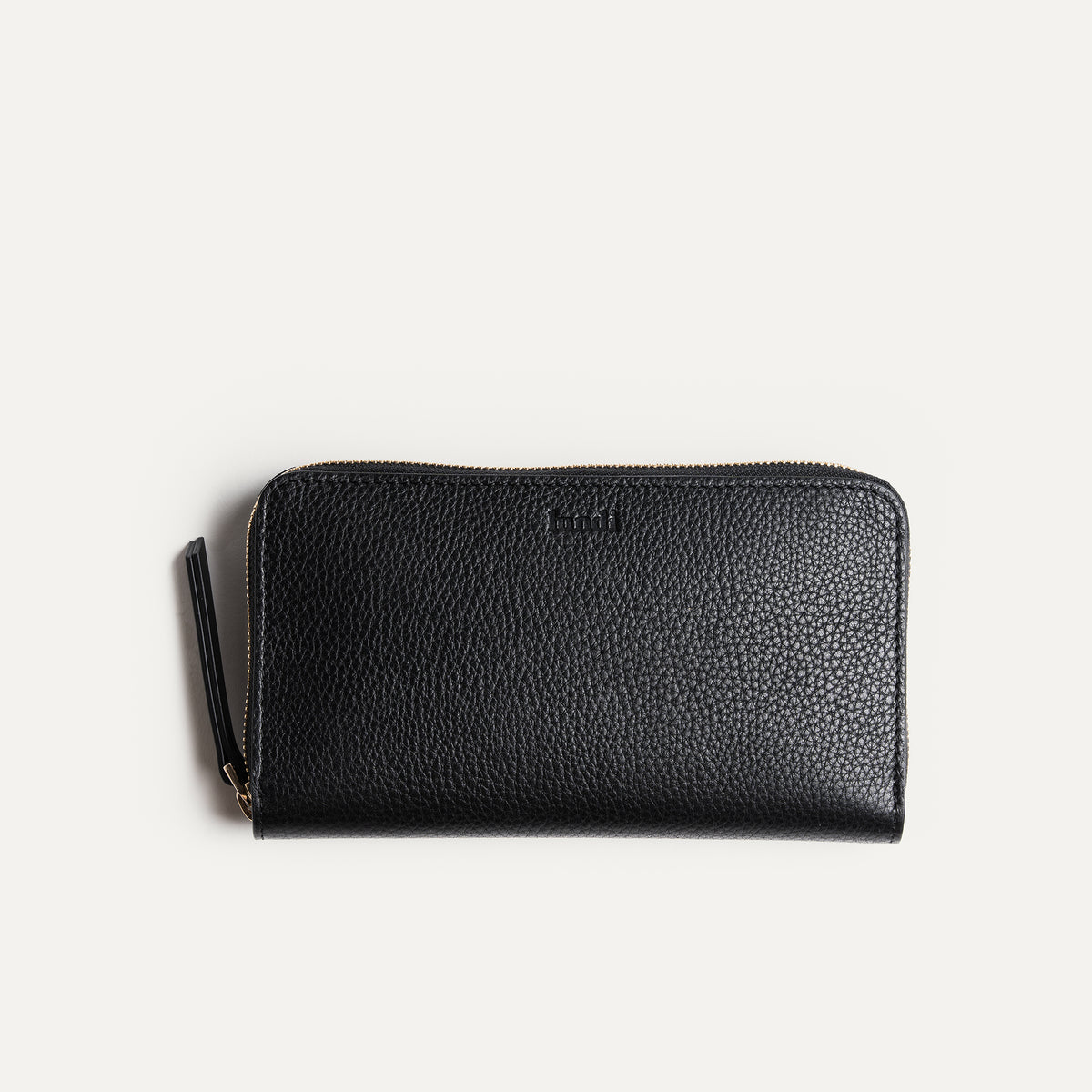PORTEFEUILLE COMPAGNON CORSO - Fermeture Zippée Bleu Noir En Cuir Pourchet 3437202 14613