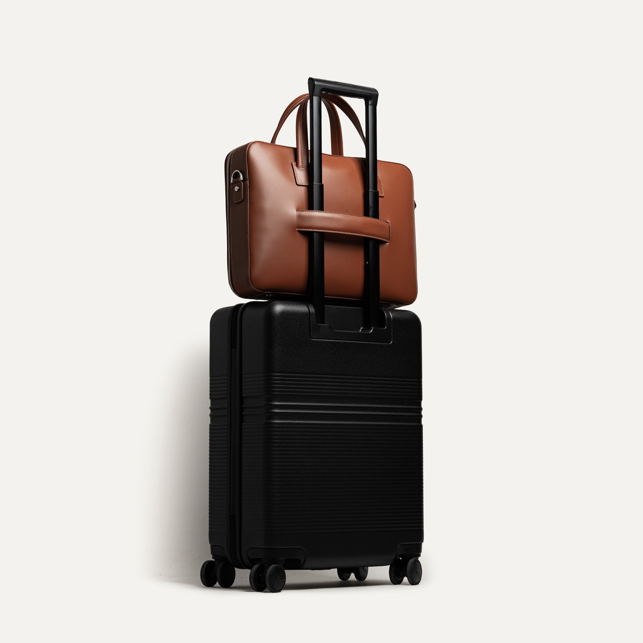 Leather briefcase for laptop until 17 inches | lundi - ALESSANDRO
