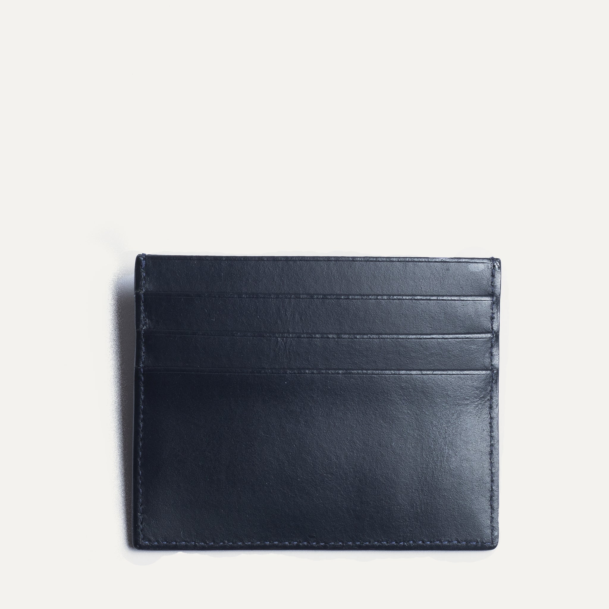 lundi leather card holder | KARL Navy