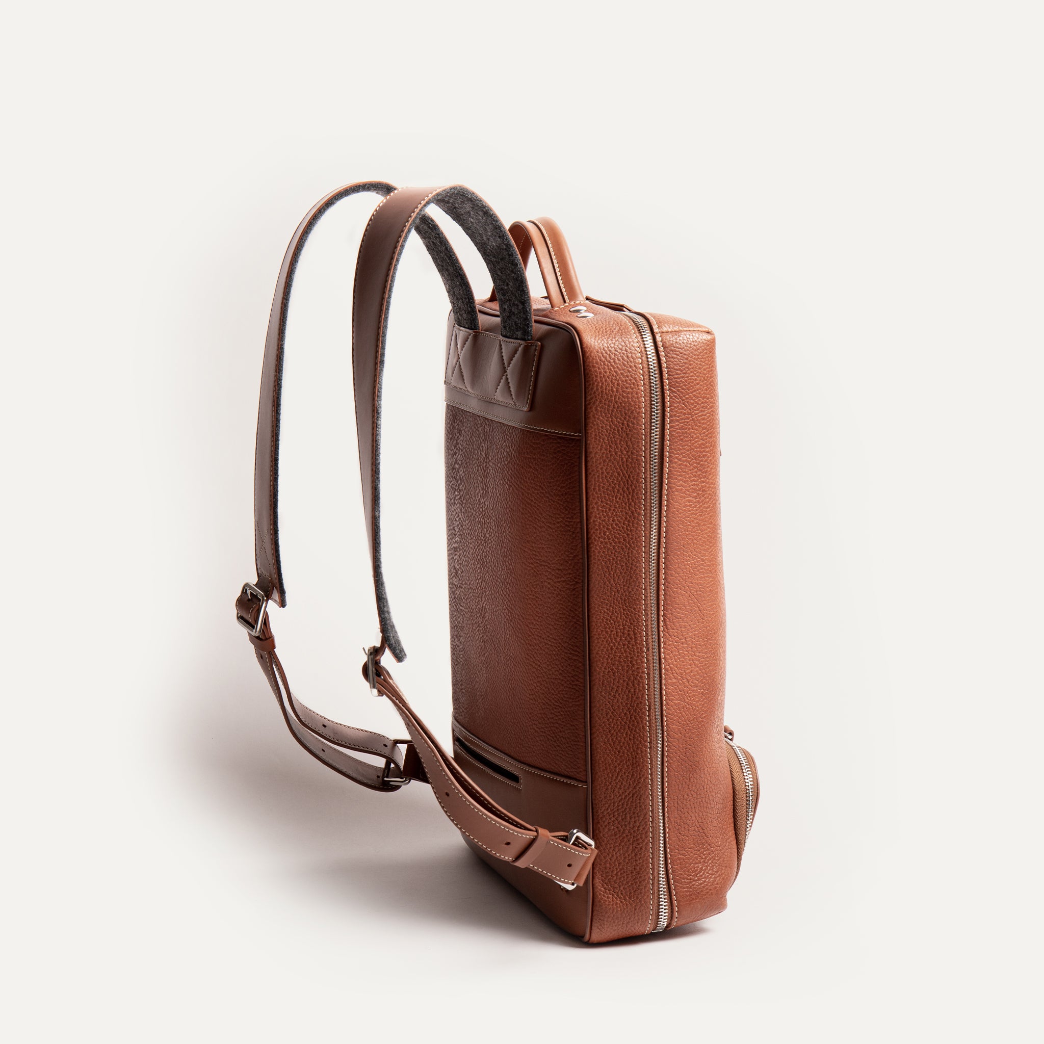 lundi Leather Backpack | GIANI Cognac