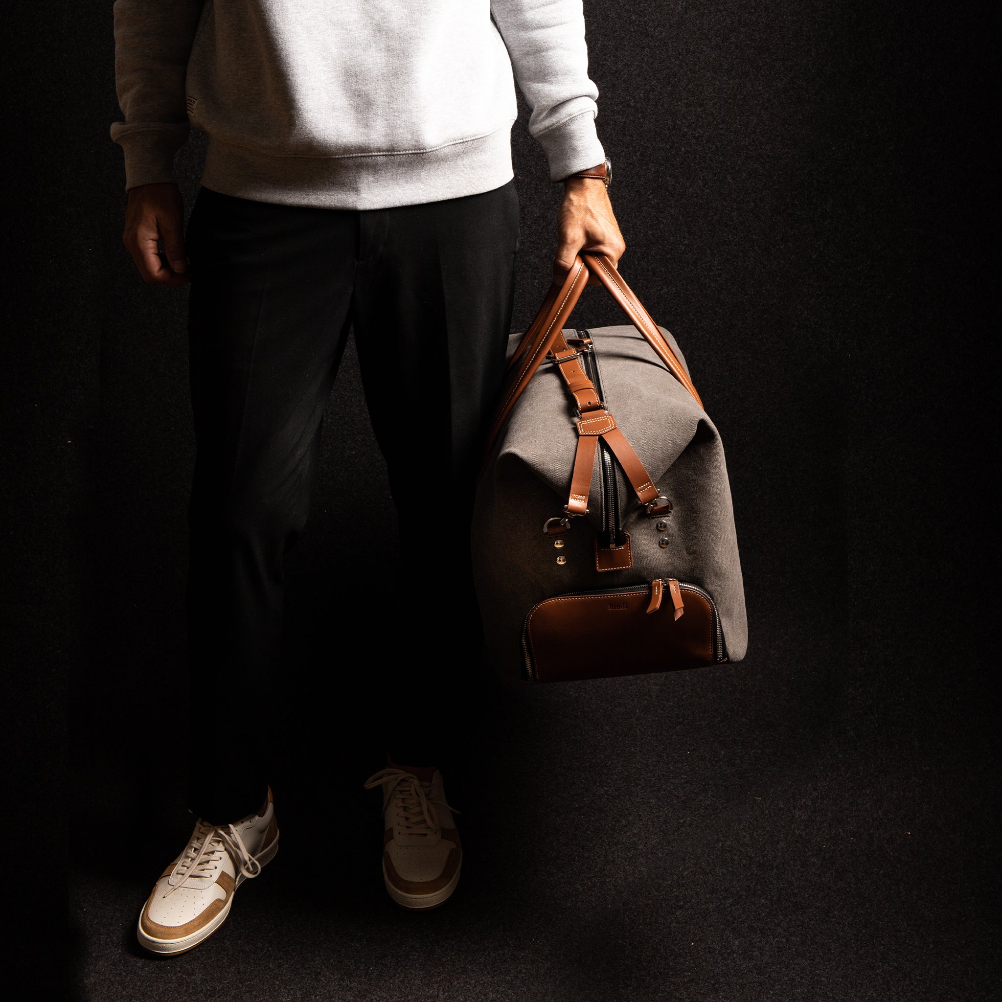 lundi Travel bag | REMINGTON Gray & Cognac