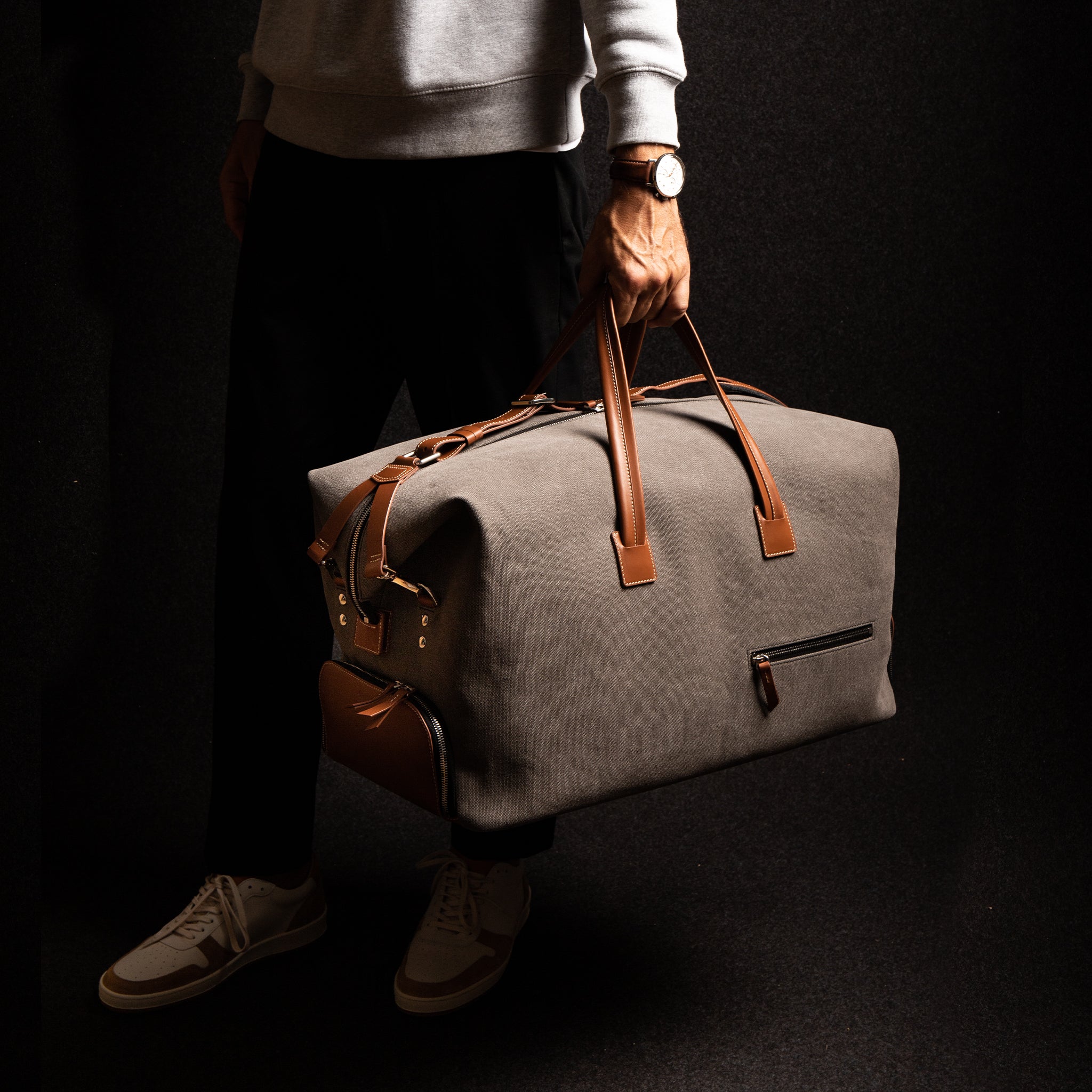 lundi Travel bag | REMINGTON Gray & Cognac