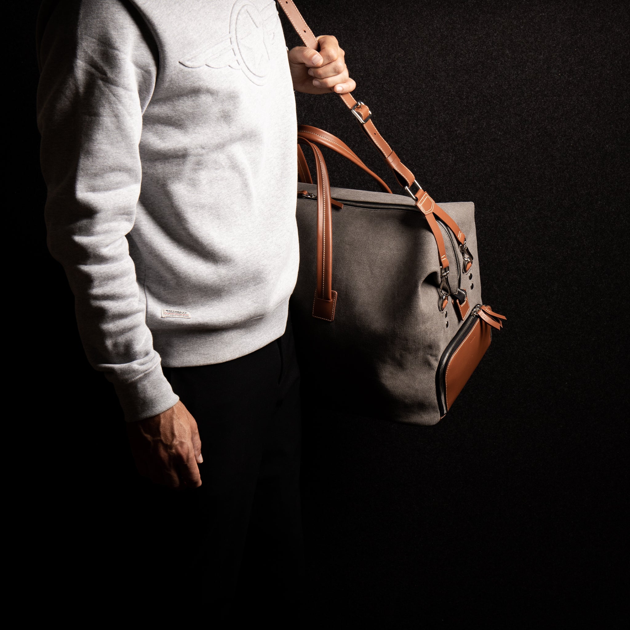 lundi Travel bag | REMINGTON Gray & Cognac