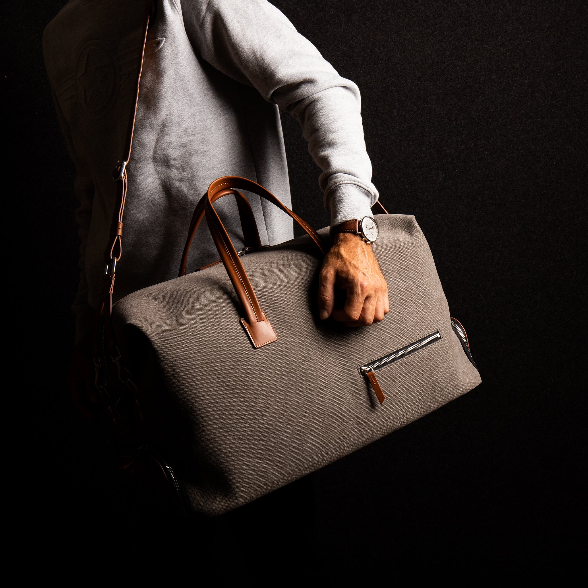 lundi Travel bag | REMINGTON Gray & Cognac
