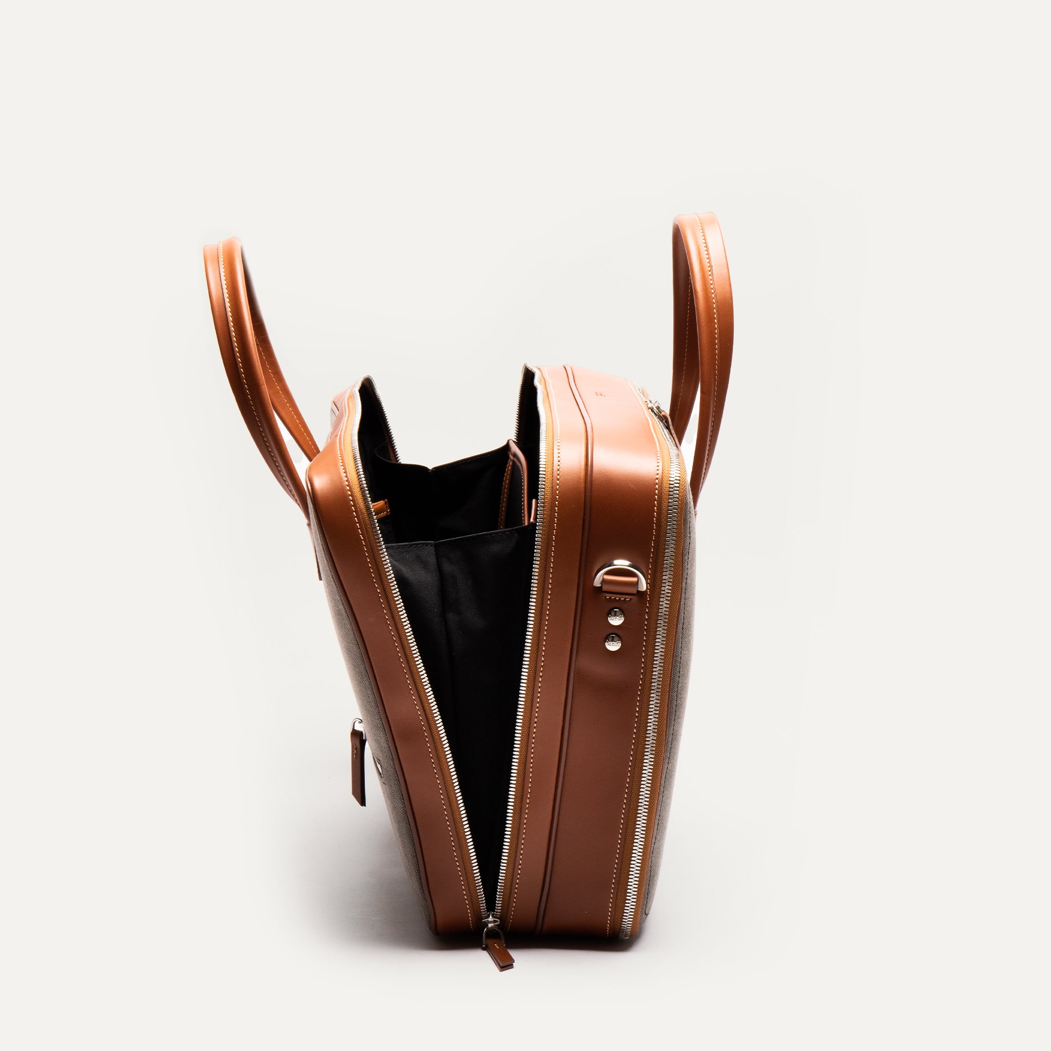 Sac ordinateur 36 heures lundi | CONALLY Gris & Cognac