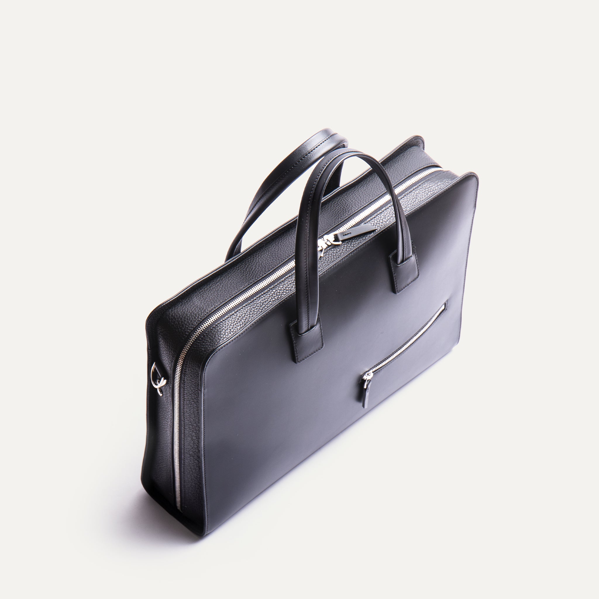 lundi Leather Briefcase | VICTOR Black