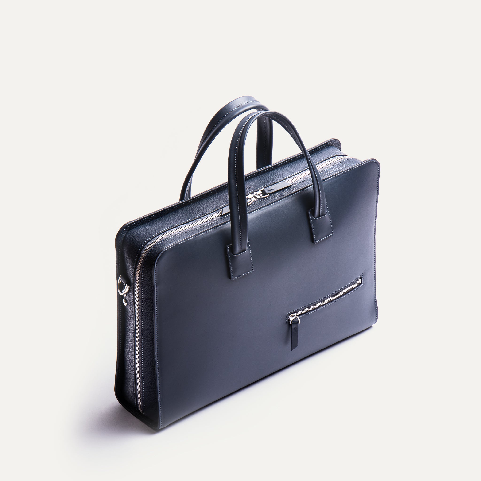 lundi Leather Briefcase | VICTOR Navy