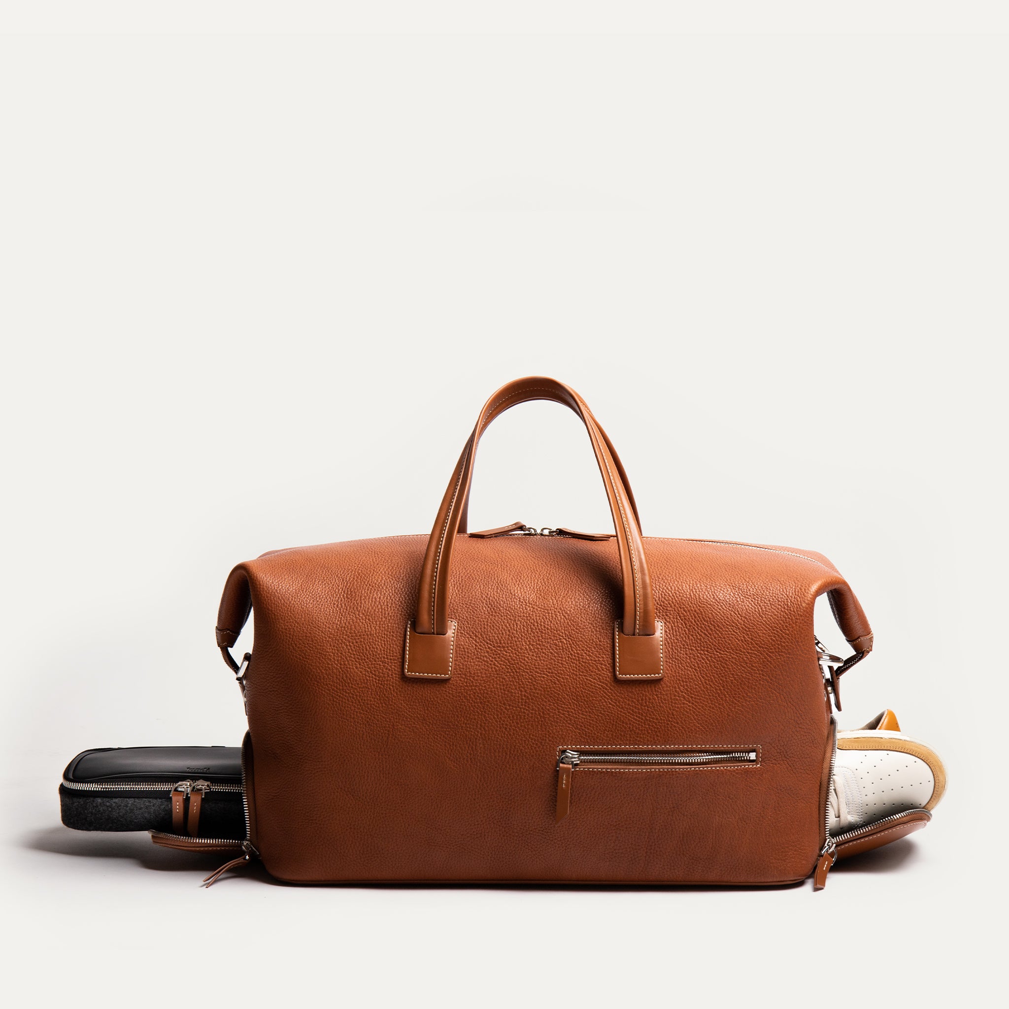 WILSON, cognac | lundi full-grain leather weekender