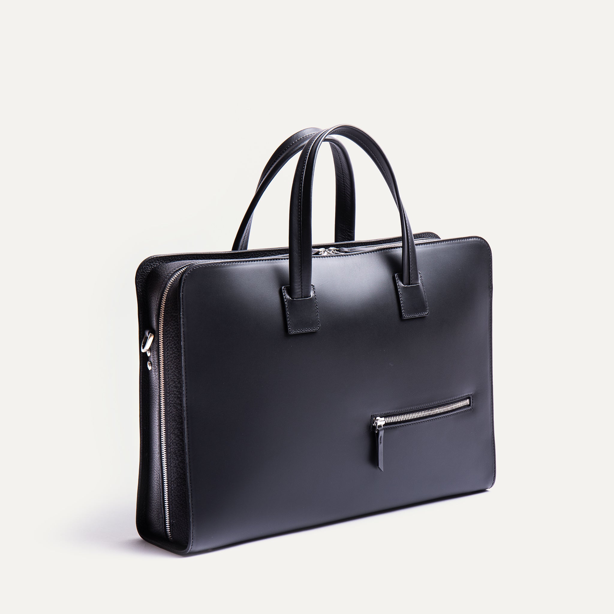 lundi Leather Briefcase | VICTOR Black