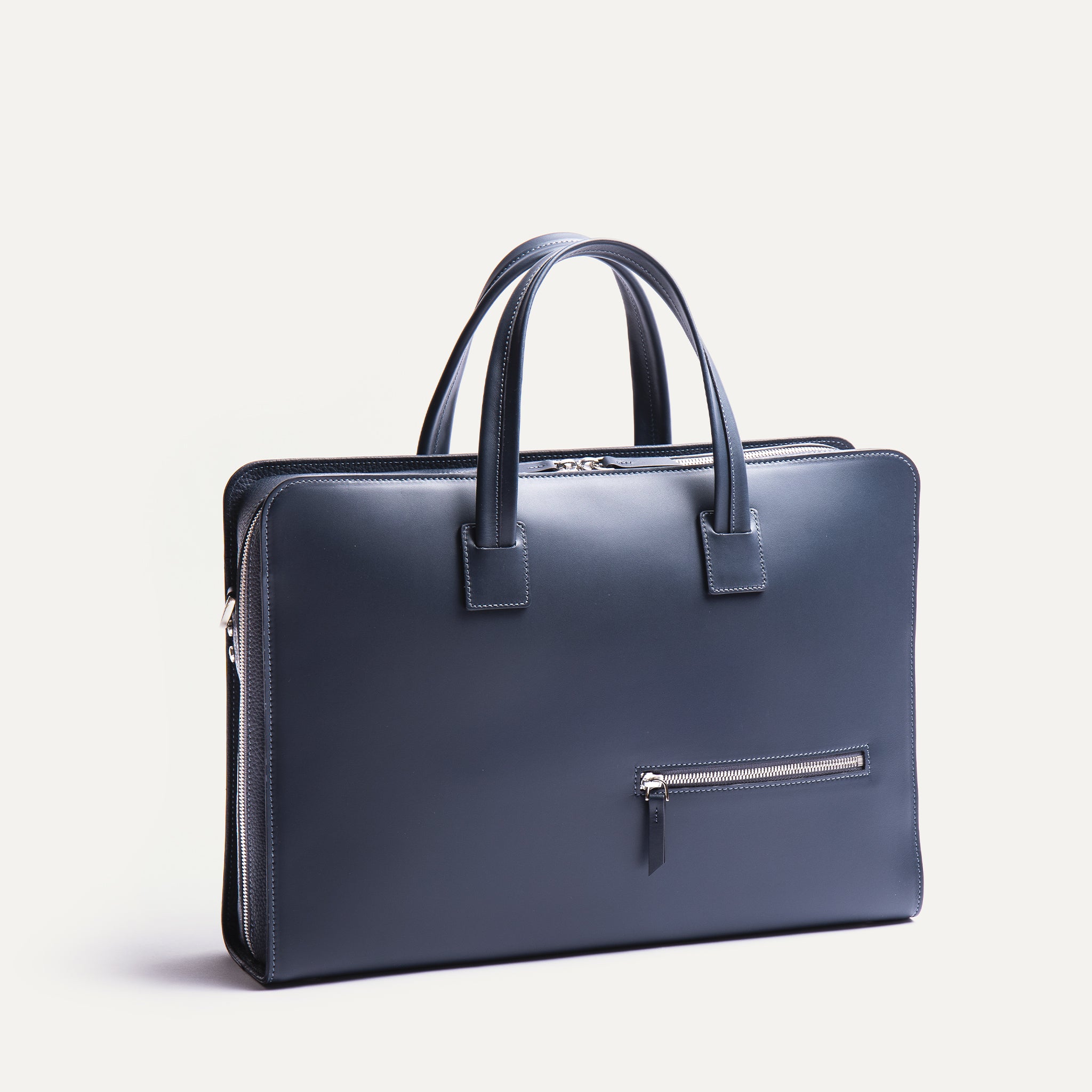 lundi Leather Briefcase | VICTOR Navy