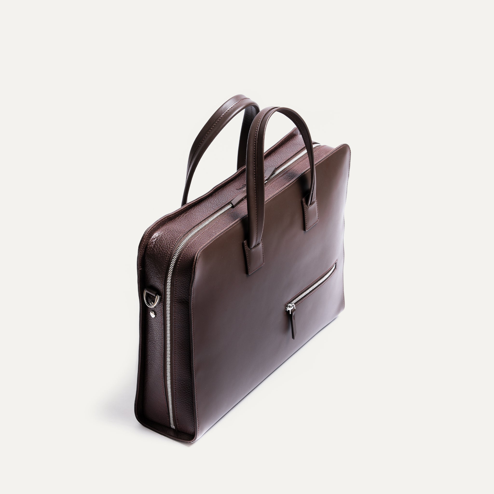 lundi Leather Briefcase | VICTOR Chestnut
