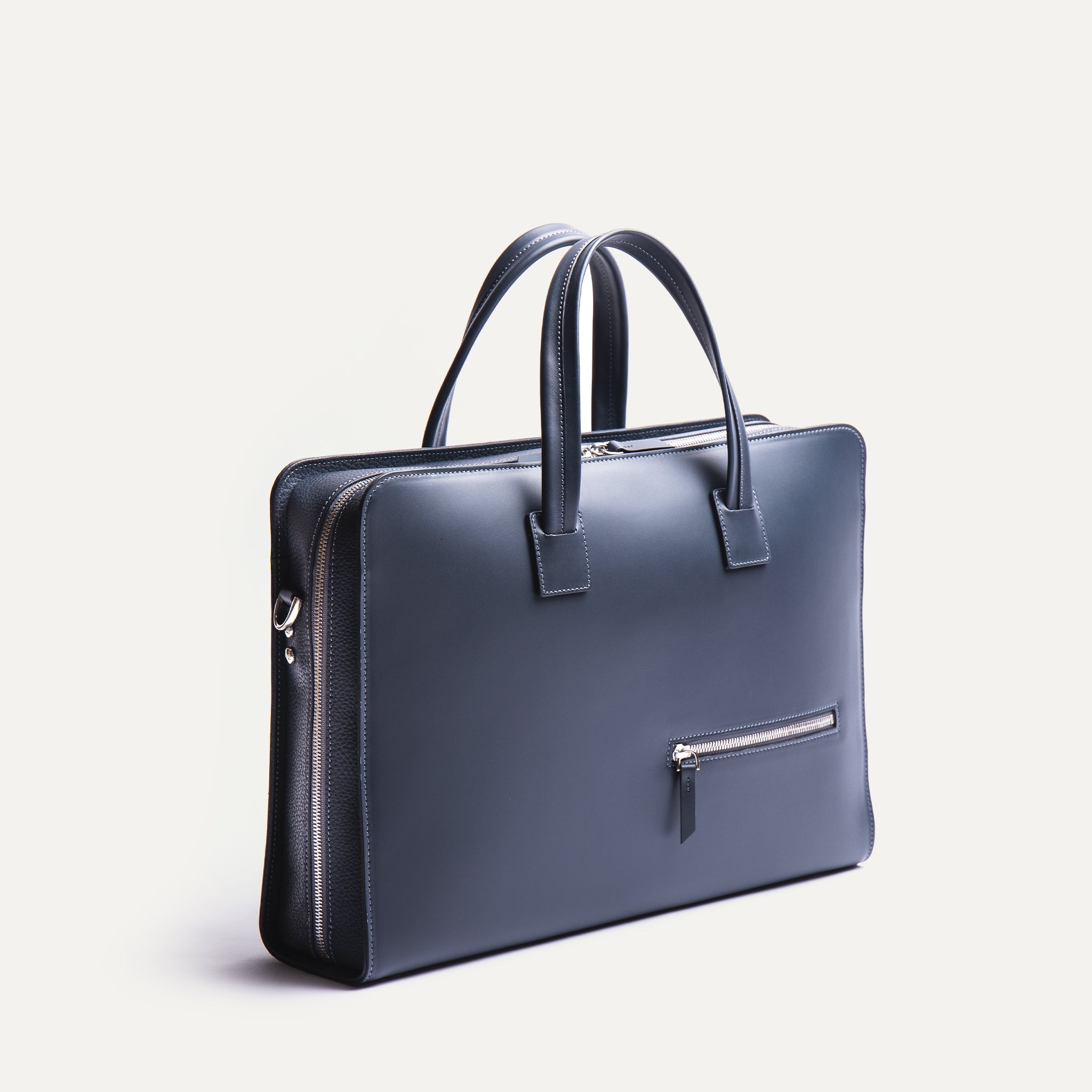 lundi Leather Briefcase | VICTOR Navy