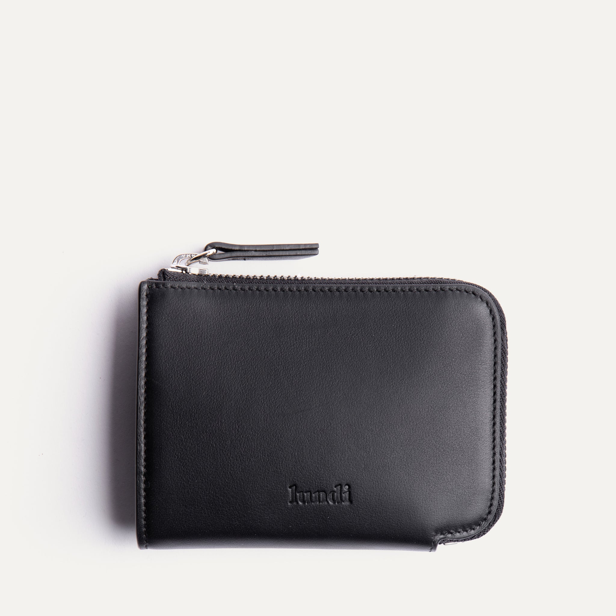 lundi Leather Wallet | CHARLES Black Nappa