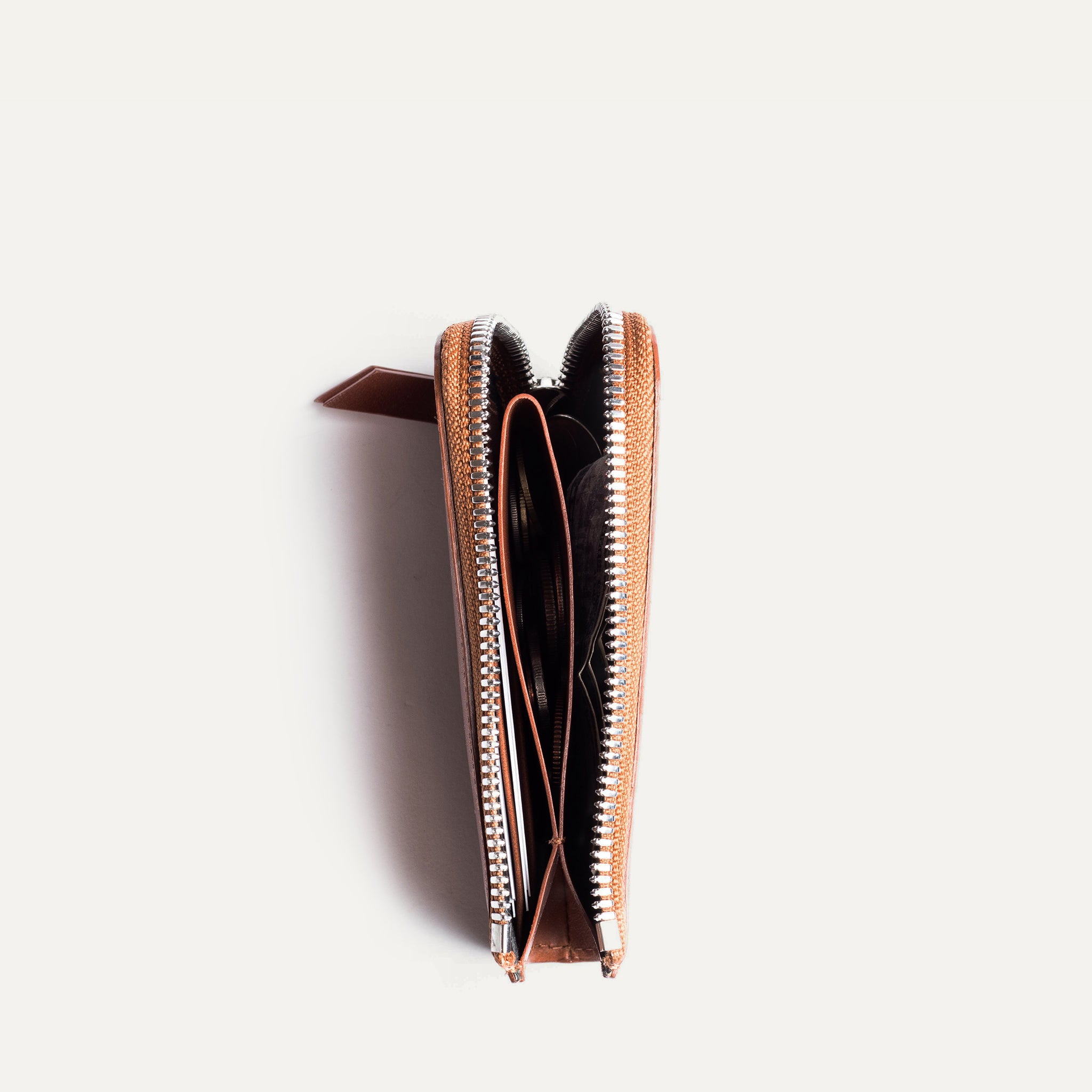 lundi Leather Wallet | CHARLES Cognac