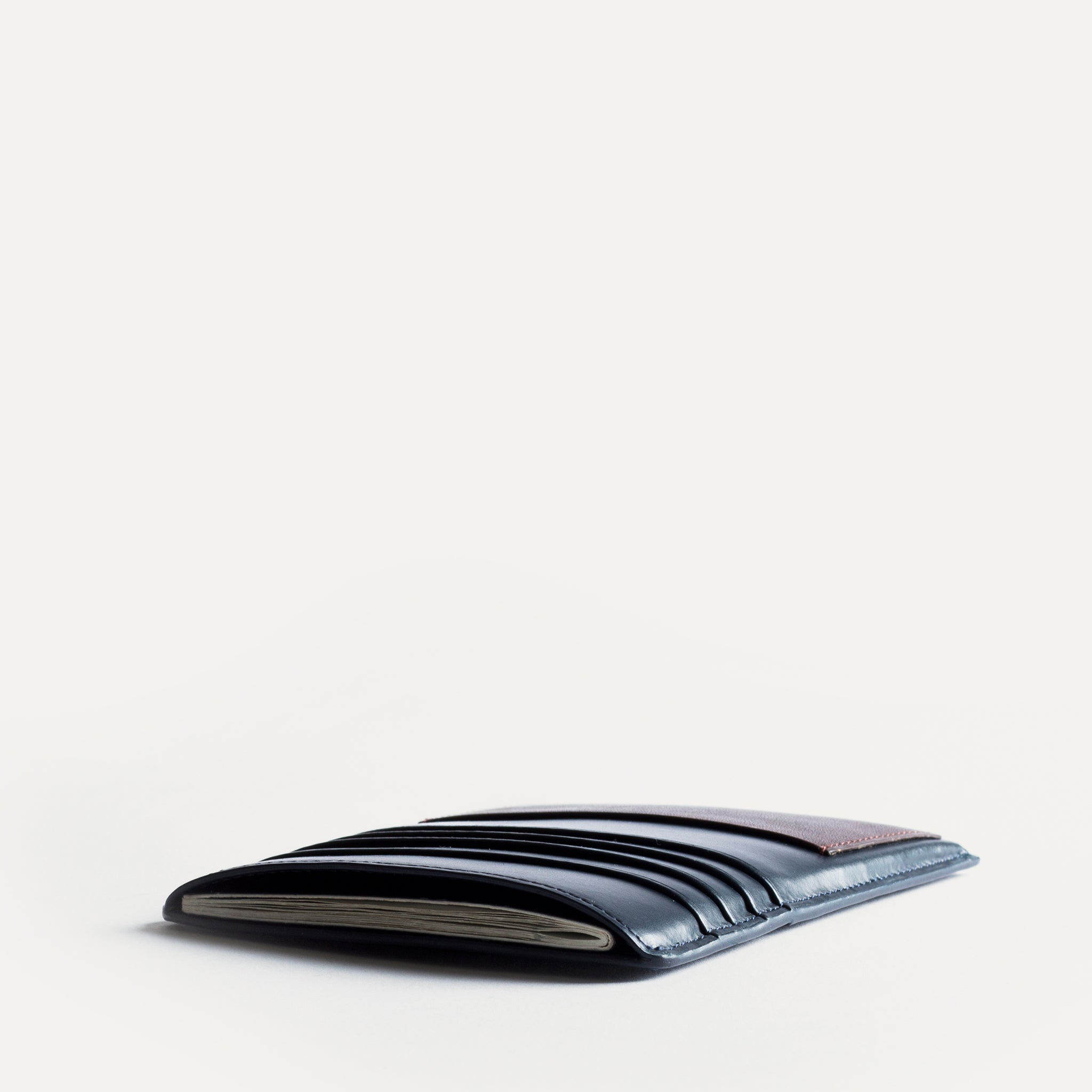 lundi leather Passport Wallet | FLETCHER Navy