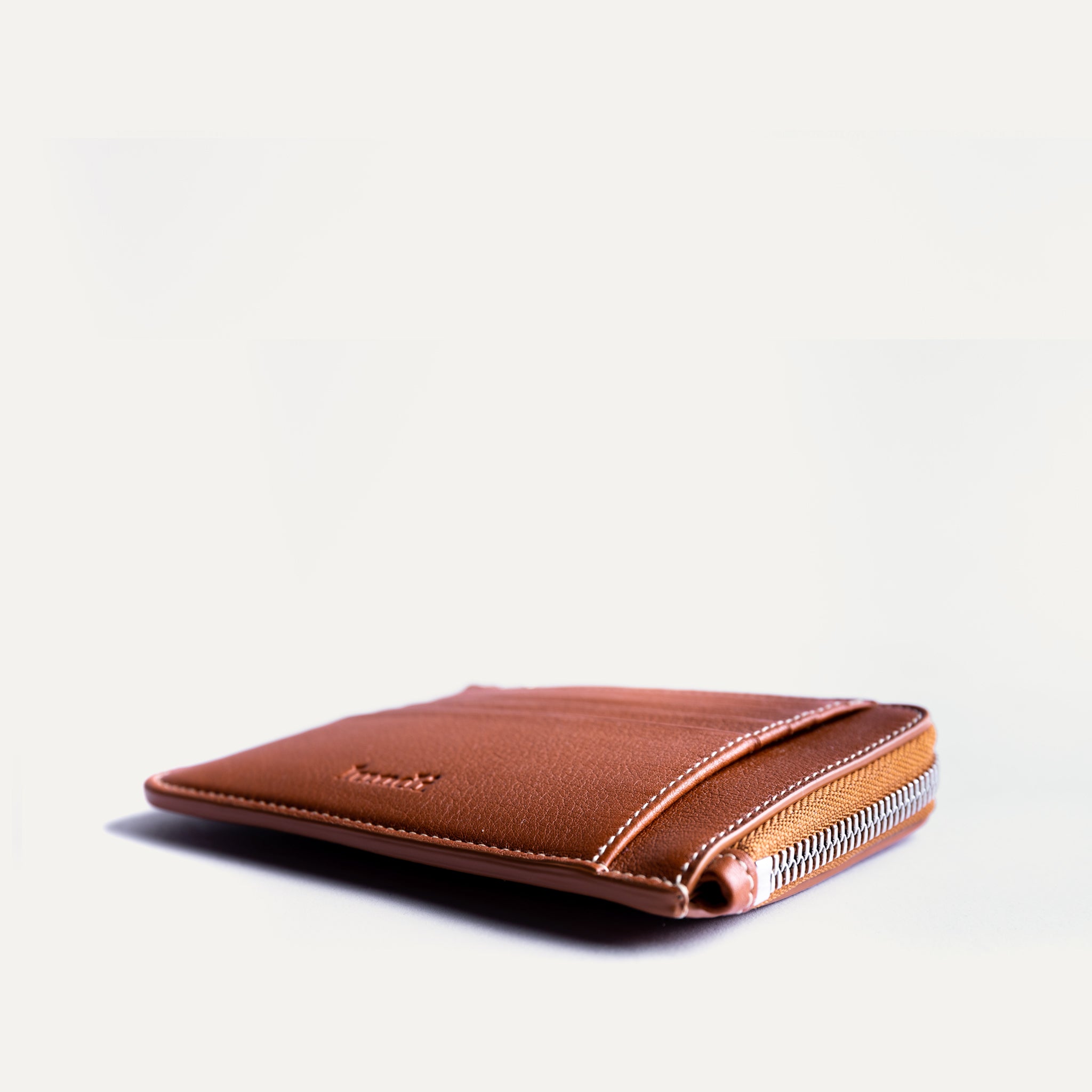 Portefeuille en cuir lundi | WALDO Nappa Cognac